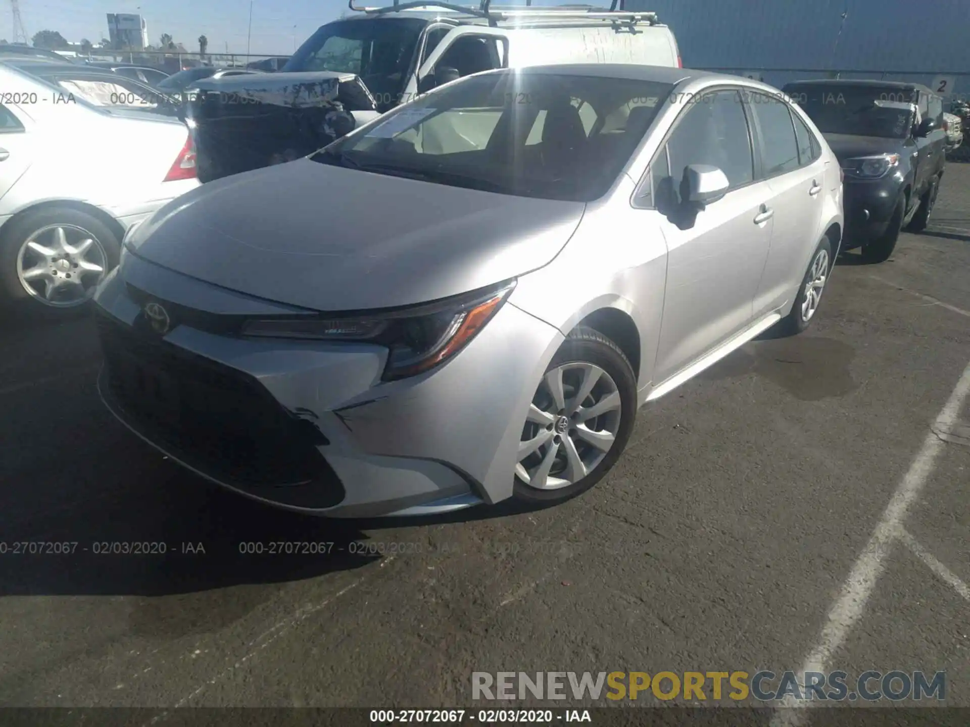 2 Photograph of a damaged car JTDEPRAE9LJ015112 TOYOTA COROLLA 2020