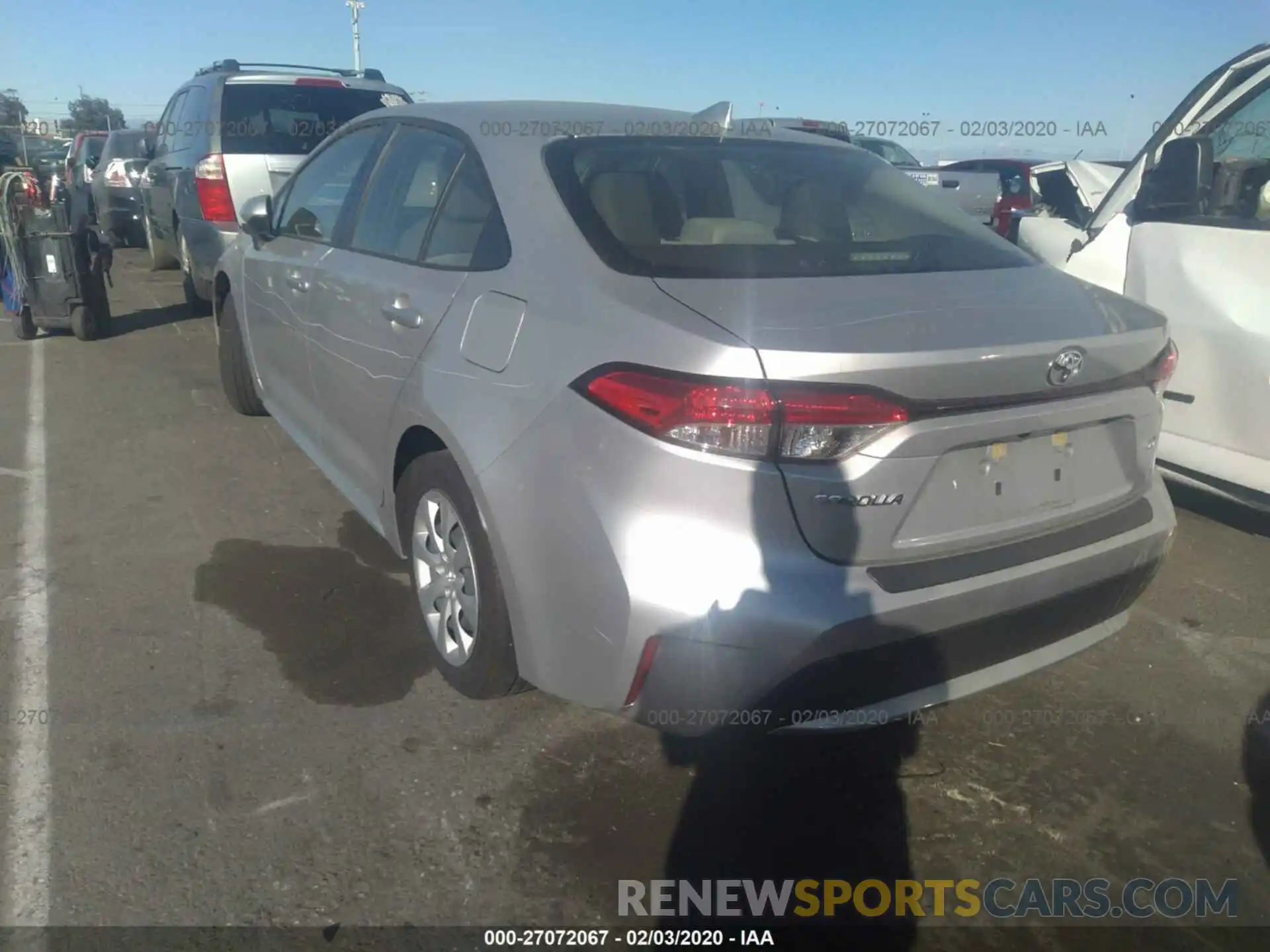 3 Photograph of a damaged car JTDEPRAE9LJ015112 TOYOTA COROLLA 2020