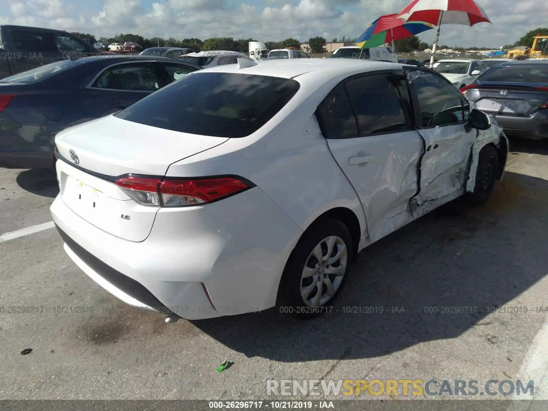 4 Photograph of a damaged car JTDEPRAE9LJ016390 TOYOTA COROLLA 2020