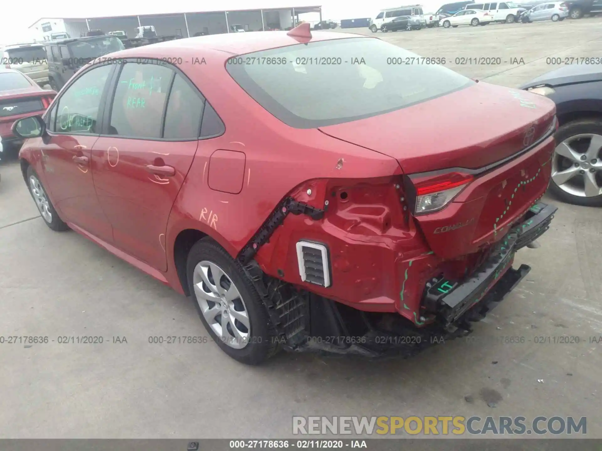 3 Photograph of a damaged car JTDEPRAE9LJ016471 TOYOTA COROLLA 2020