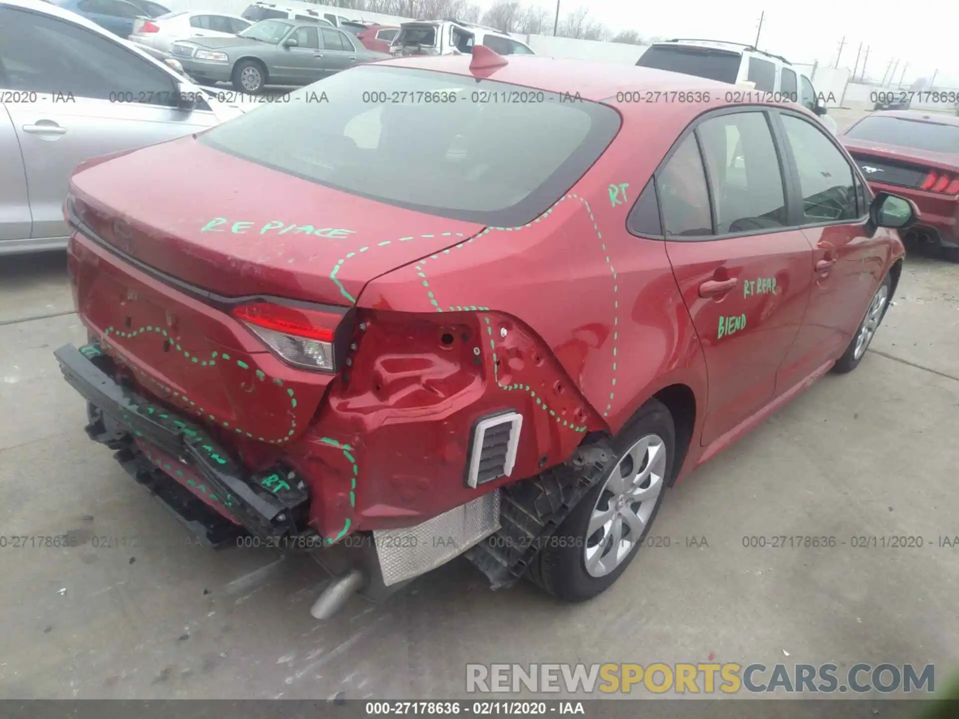 4 Photograph of a damaged car JTDEPRAE9LJ016471 TOYOTA COROLLA 2020