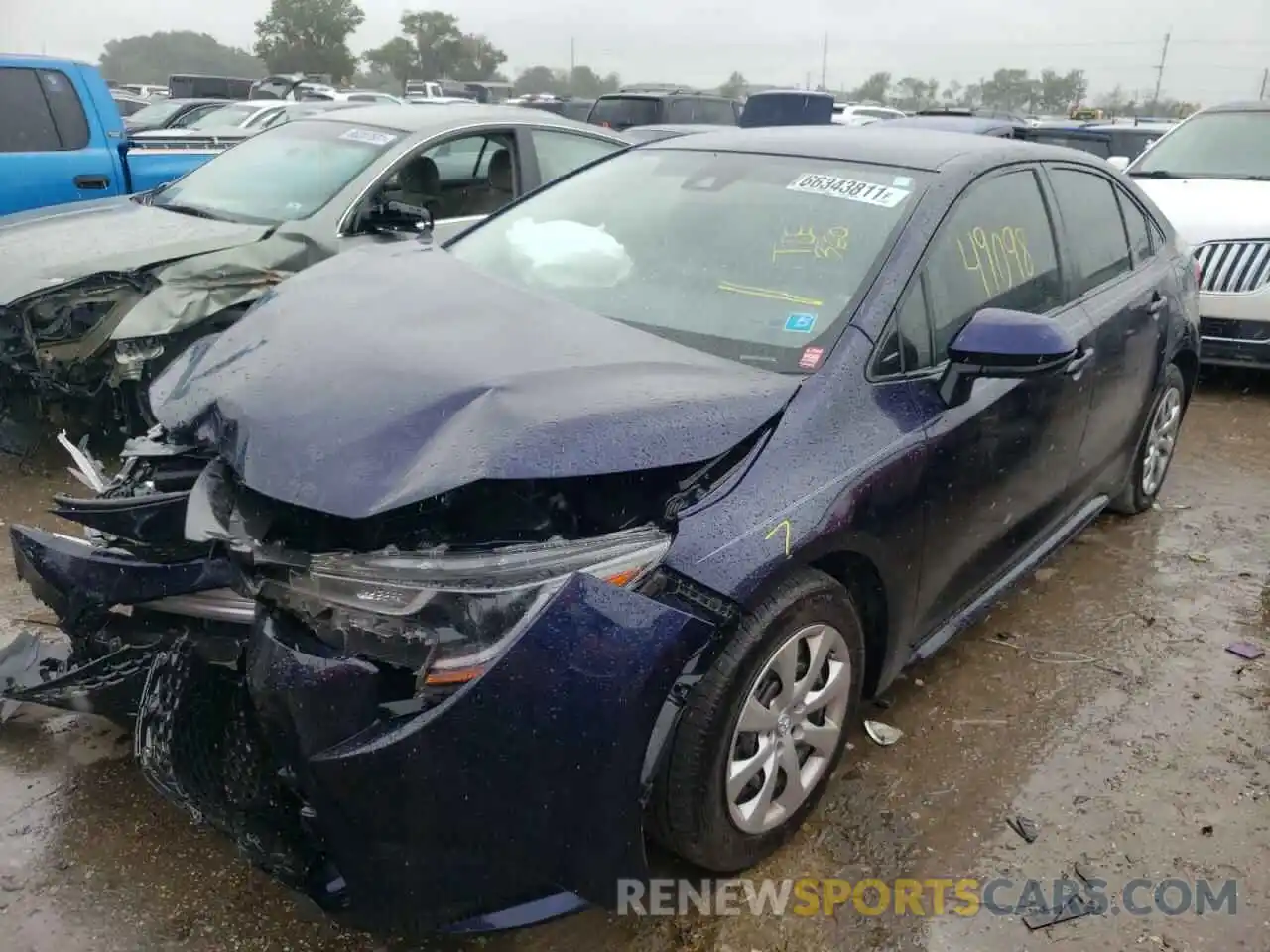 2 Photograph of a damaged car JTDEPRAE9LJ016549 TOYOTA COROLLA 2020