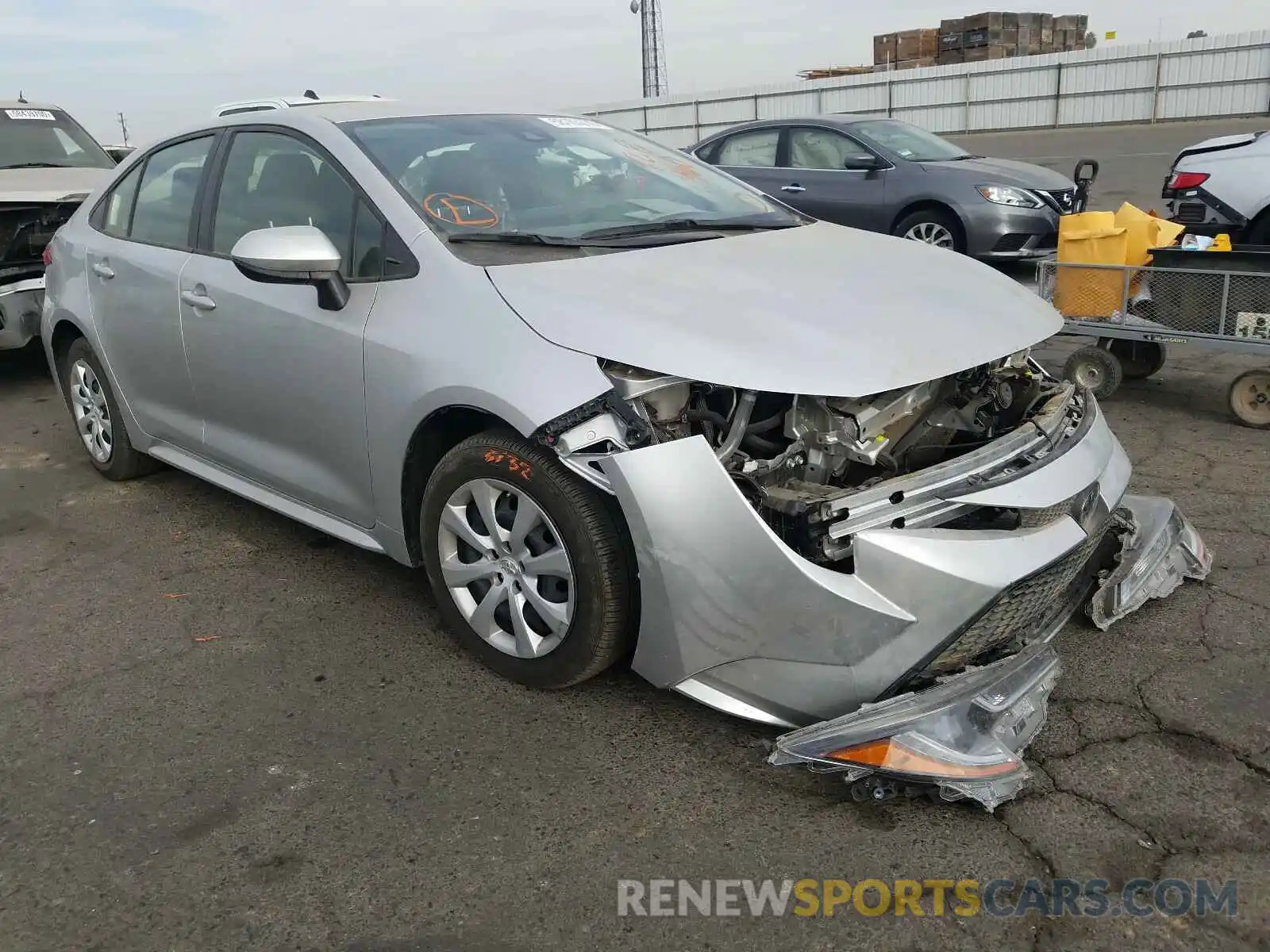 1 Photograph of a damaged car JTDEPRAE9LJ017460 TOYOTA COROLLA 2020