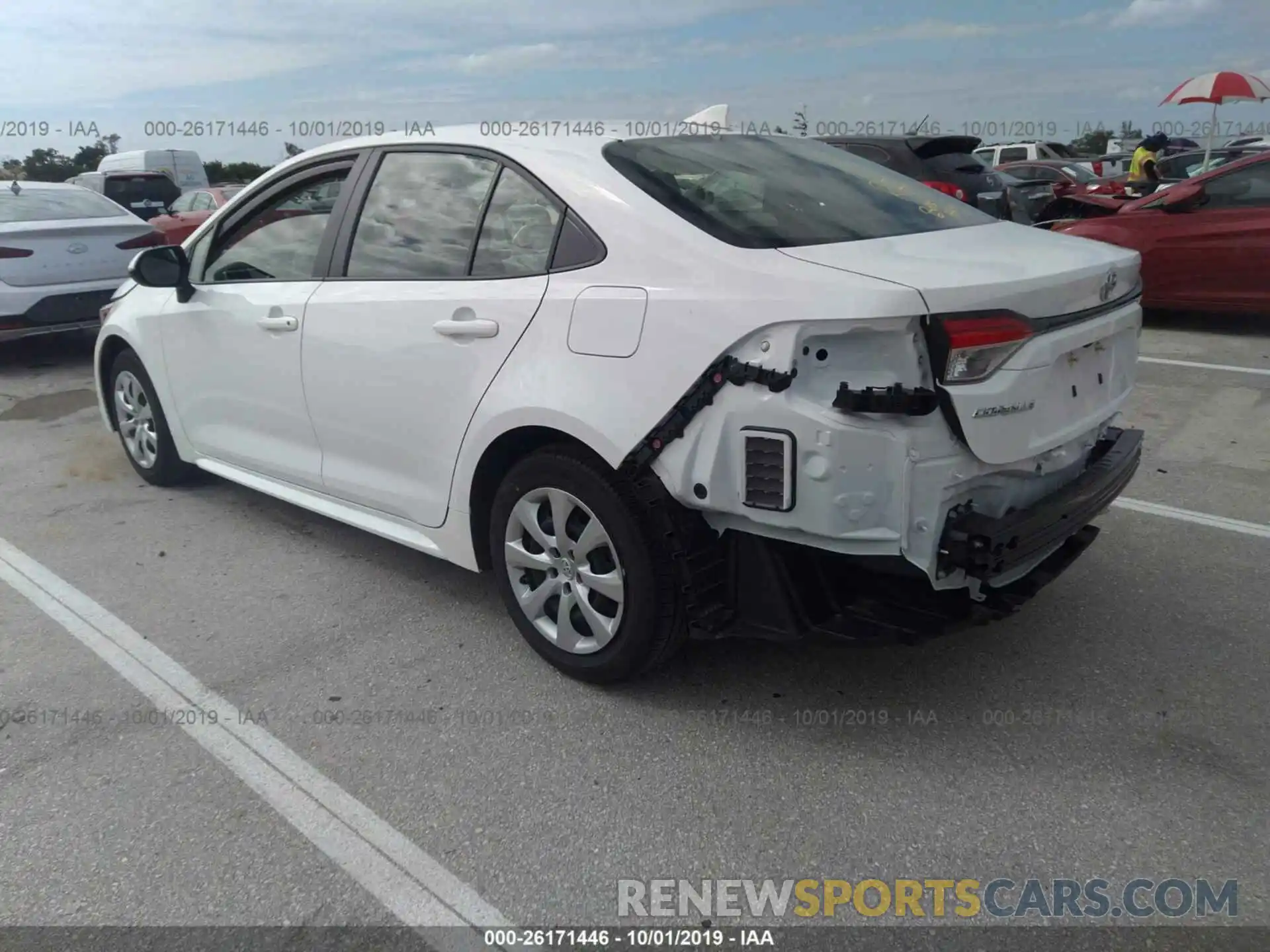 3 Photograph of a damaged car JTDEPRAE9LJ017507 TOYOTA COROLLA 2020