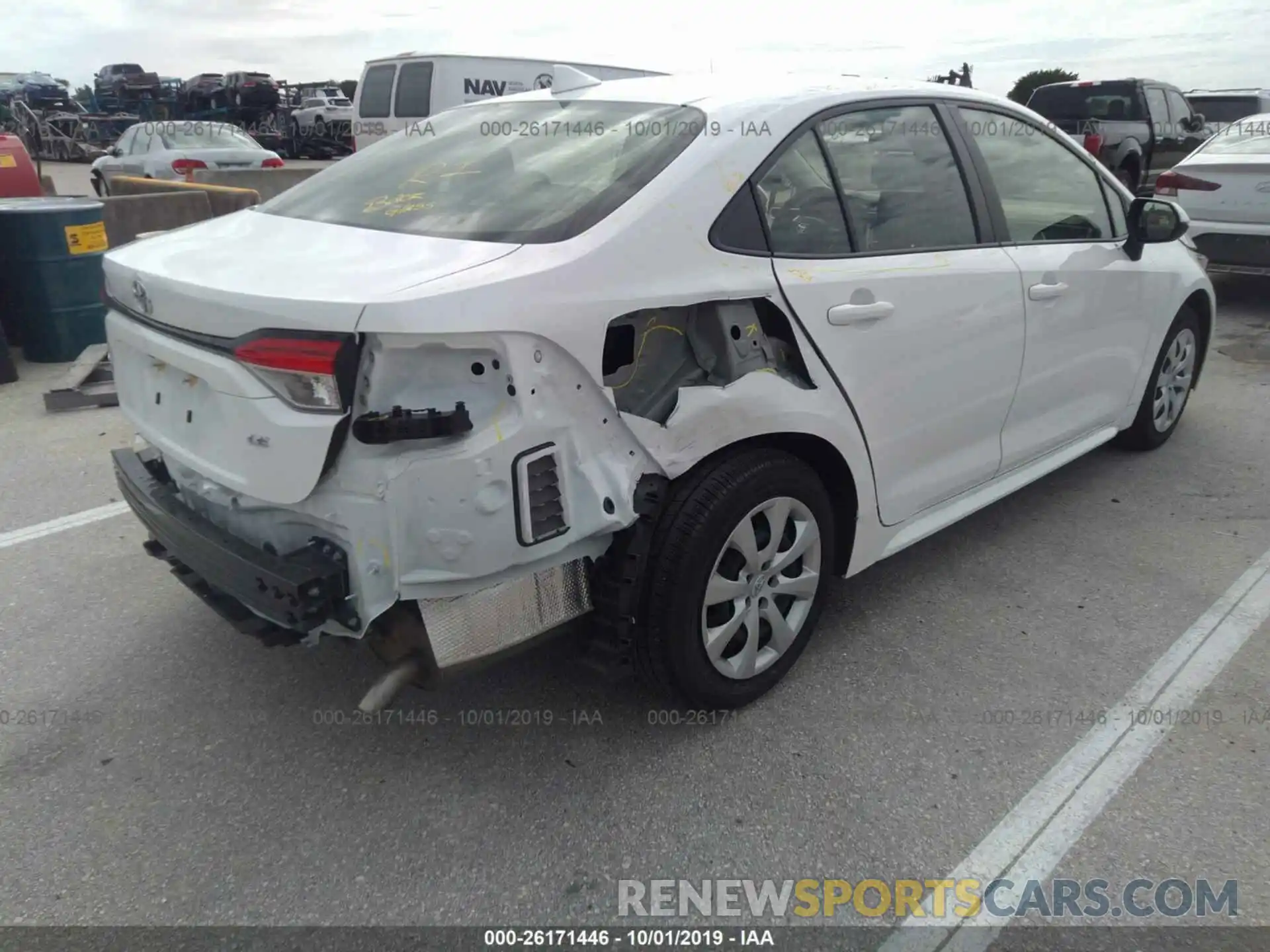 4 Photograph of a damaged car JTDEPRAE9LJ017507 TOYOTA COROLLA 2020