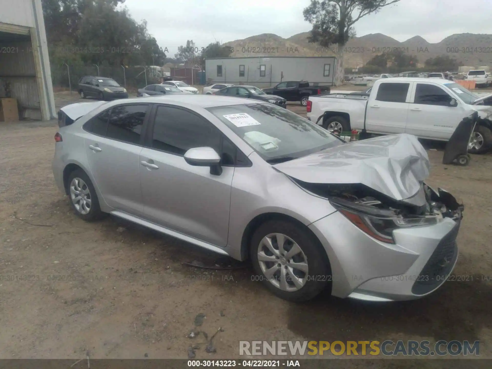 1 Photograph of a damaged car JTDEPRAE9LJ018799 TOYOTA COROLLA 2020