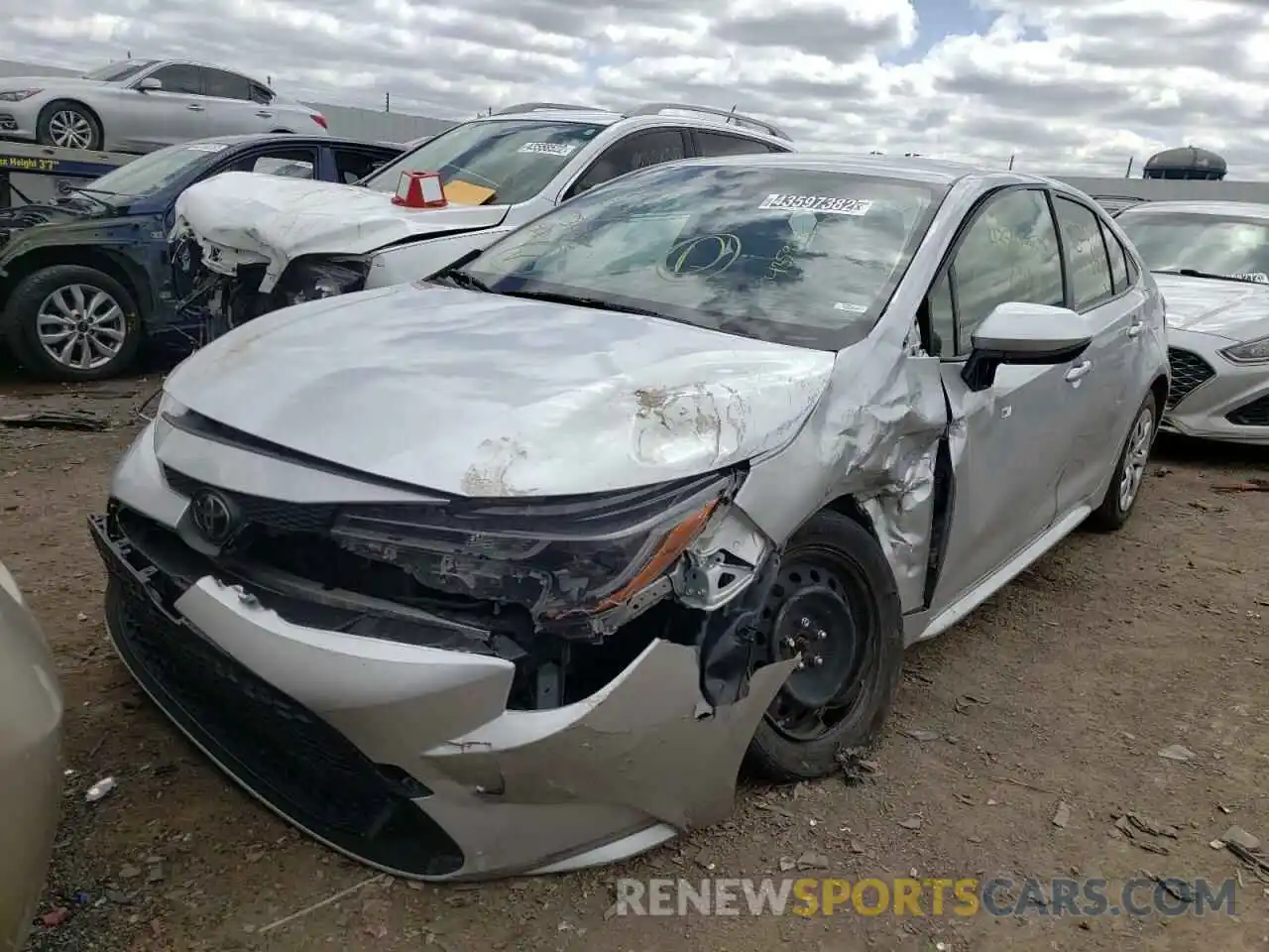 2 Photograph of a damaged car JTDEPRAE9LJ018804 TOYOTA COROLLA 2020