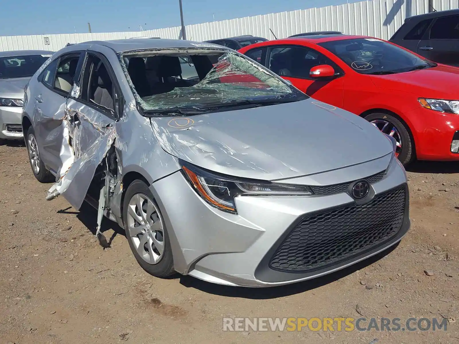 1 Photograph of a damaged car JTDEPRAE9LJ018995 TOYOTA COROLLA 2020