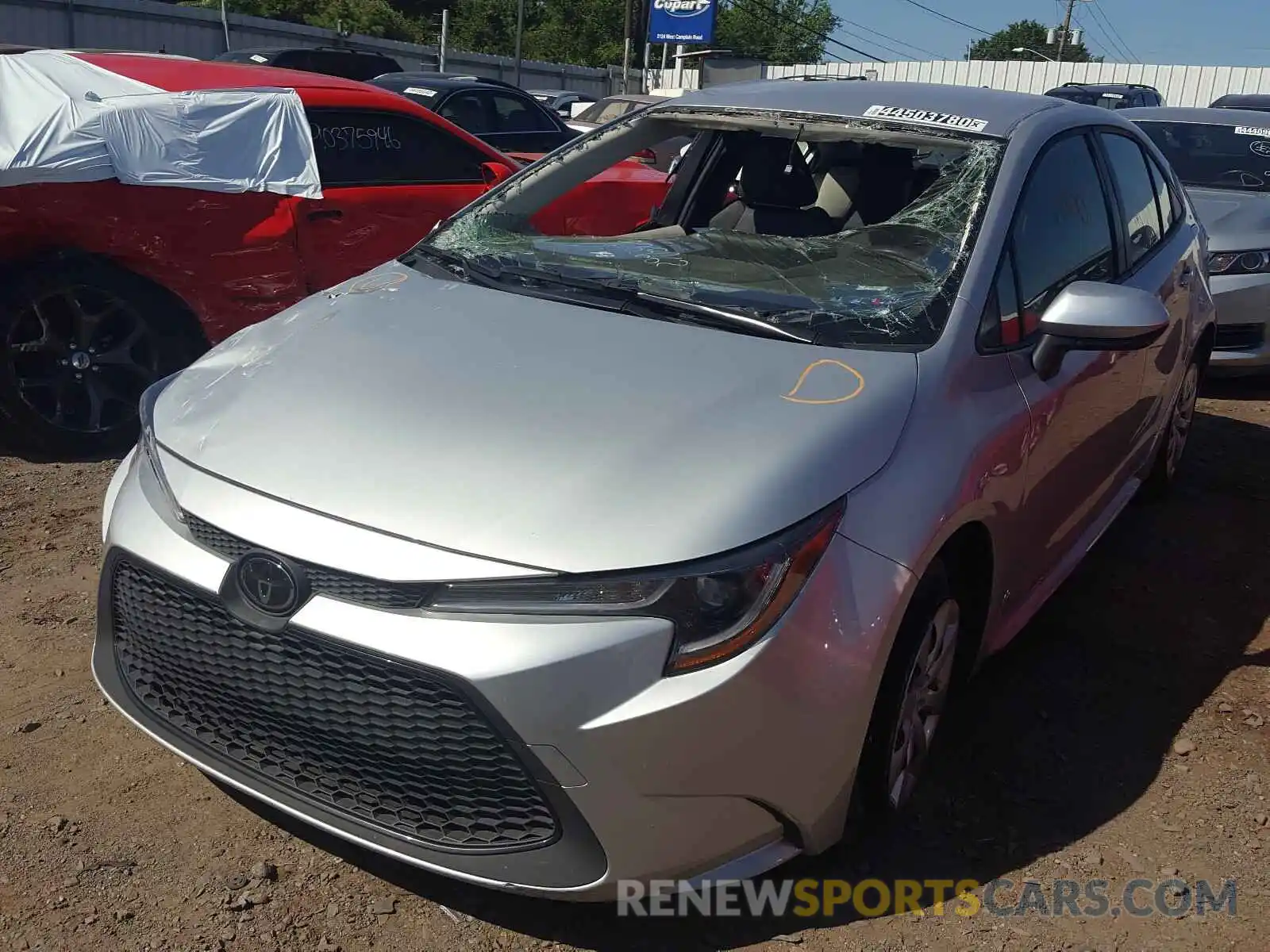 2 Photograph of a damaged car JTDEPRAE9LJ018995 TOYOTA COROLLA 2020