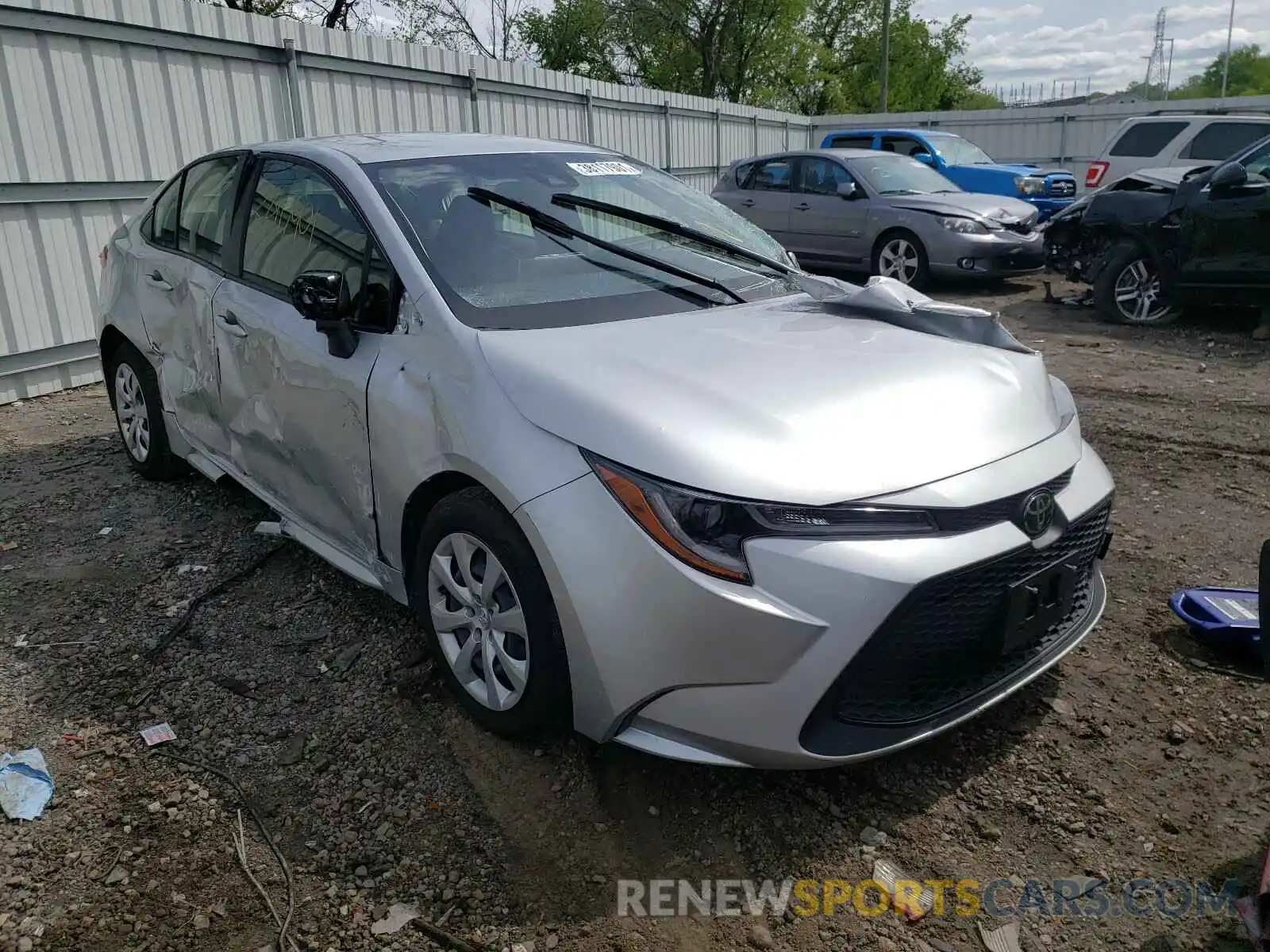 1 Photograph of a damaged car JTDEPRAE9LJ019323 TOYOTA COROLLA 2020