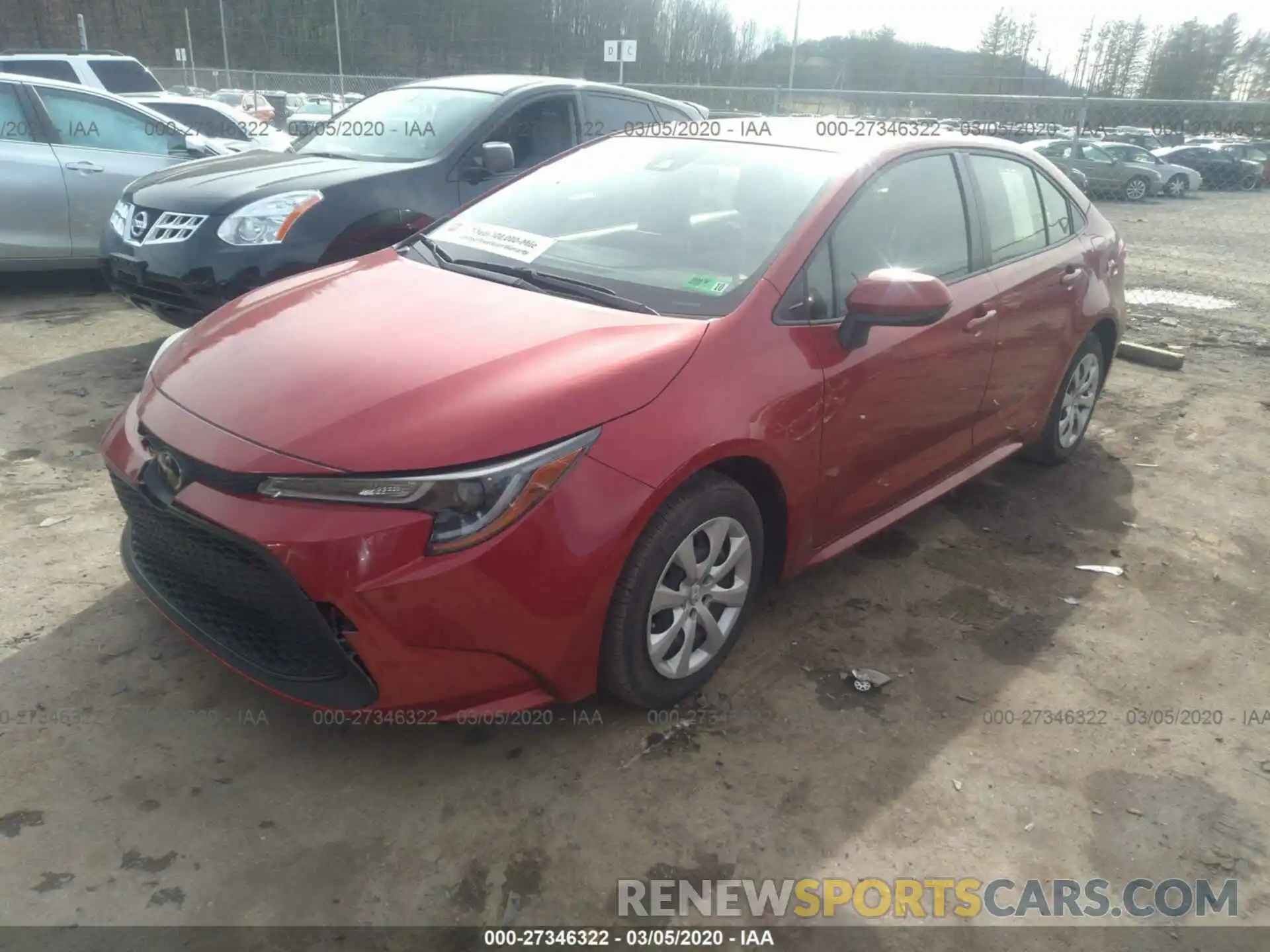 2 Photograph of a damaged car JTDEPRAE9LJ019502 TOYOTA COROLLA 2020