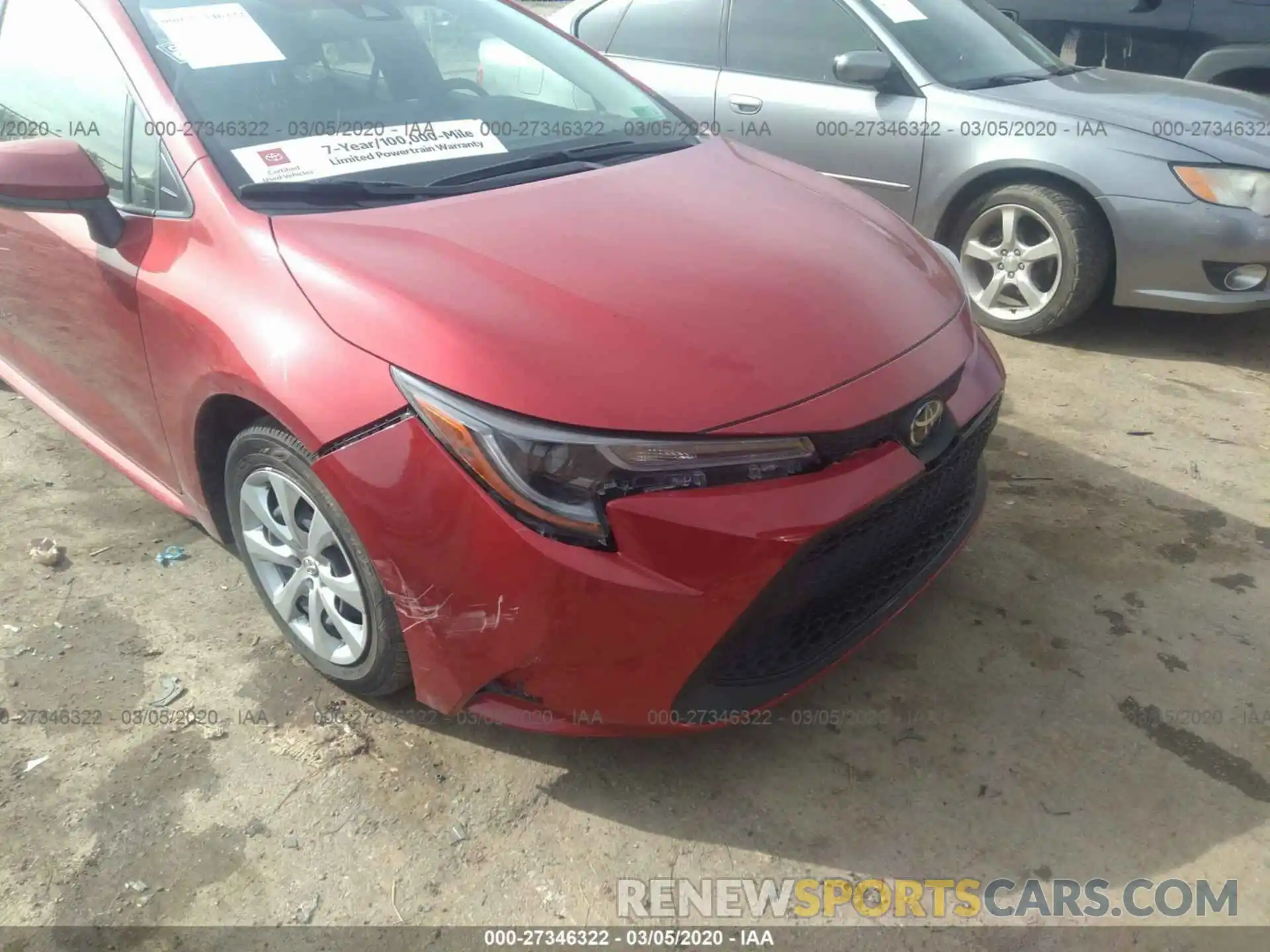 6 Photograph of a damaged car JTDEPRAE9LJ019502 TOYOTA COROLLA 2020