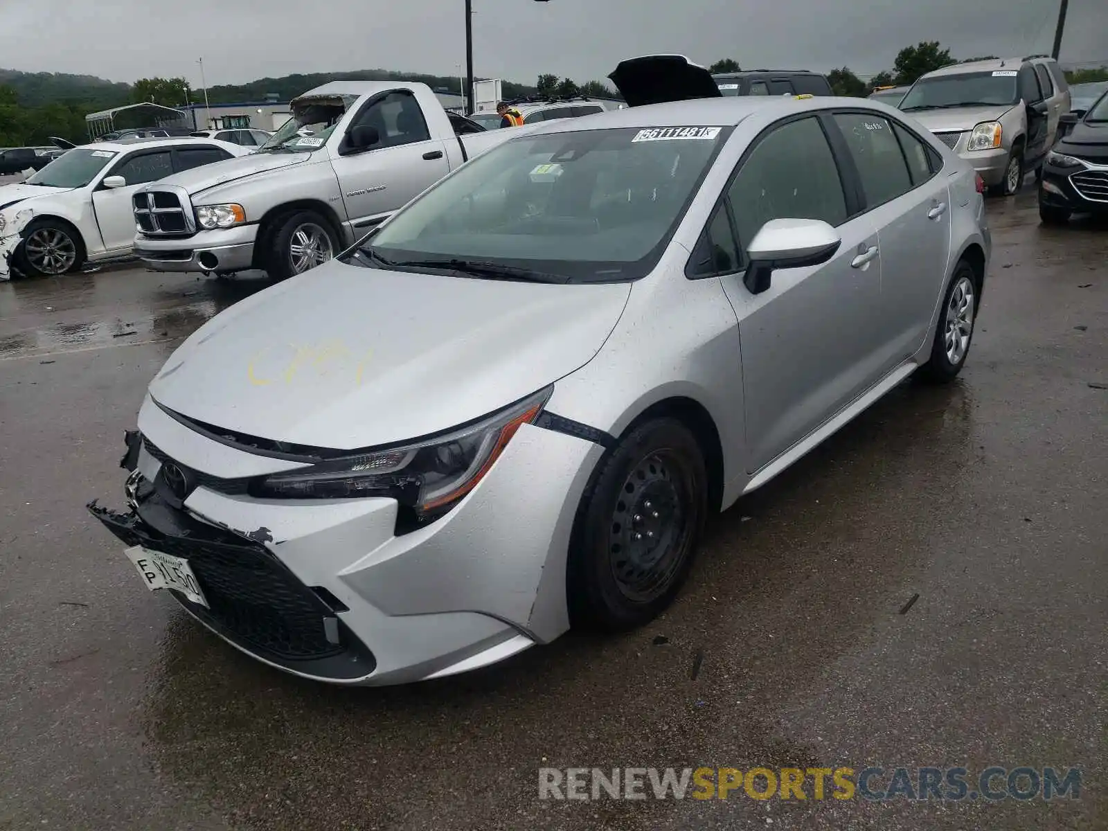 2 Photograph of a damaged car JTDEPRAE9LJ019757 TOYOTA COROLLA 2020