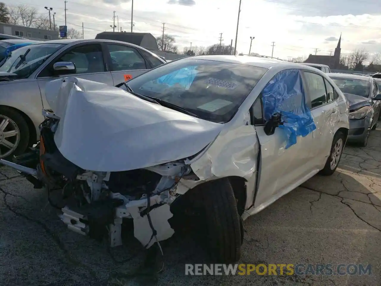 2 Photograph of a damaged car JTDEPRAE9LJ020018 TOYOTA COROLLA 2020