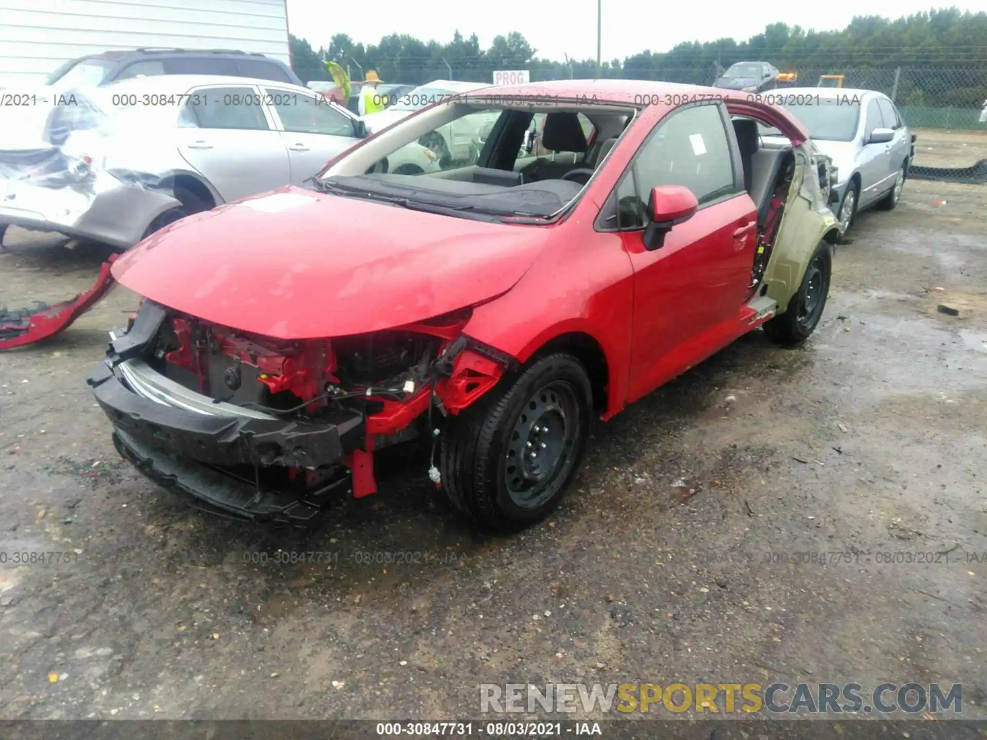 2 Photograph of a damaged car JTDEPRAE9LJ021914 TOYOTA COROLLA 2020