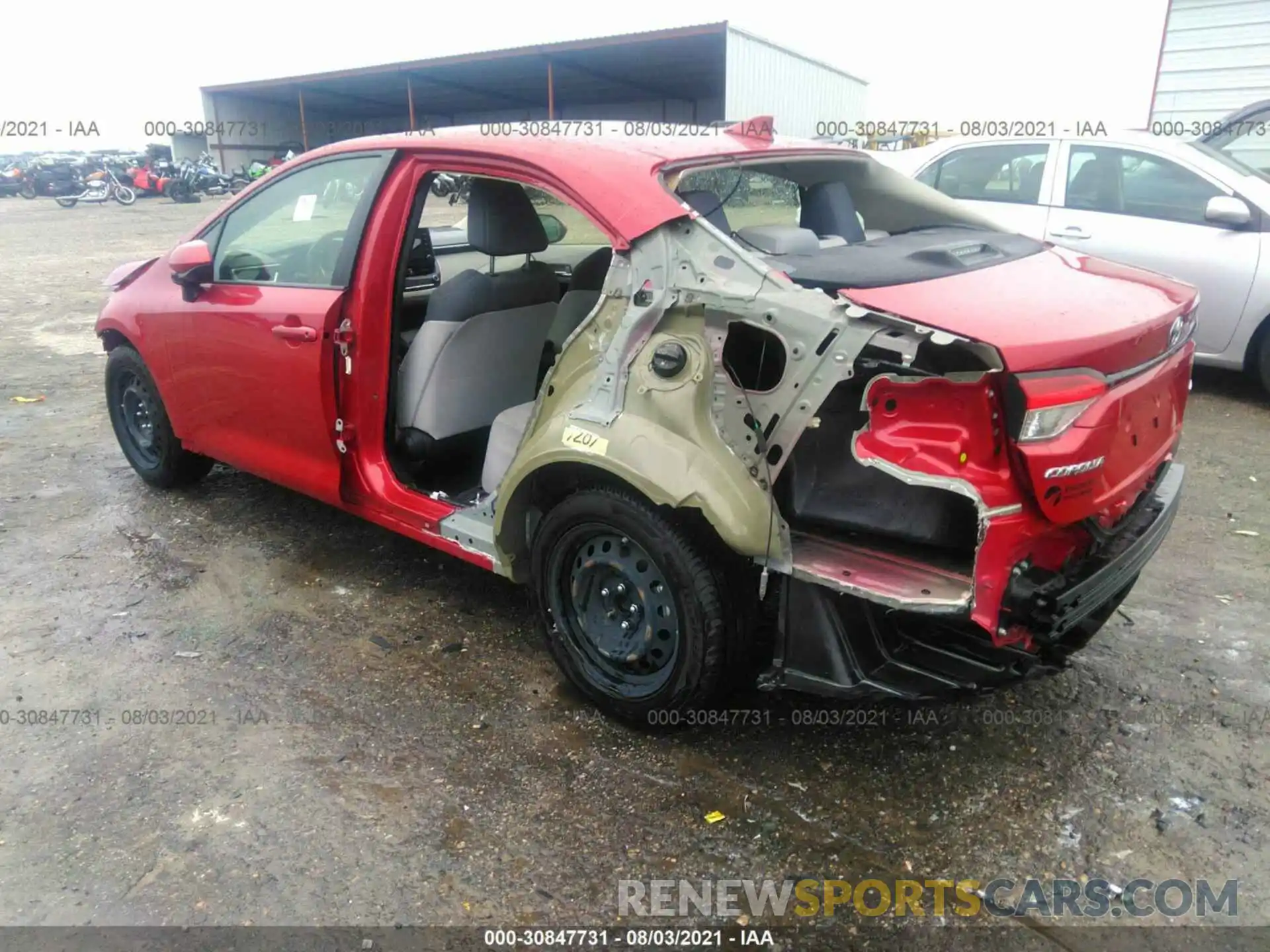 3 Photograph of a damaged car JTDEPRAE9LJ021914 TOYOTA COROLLA 2020