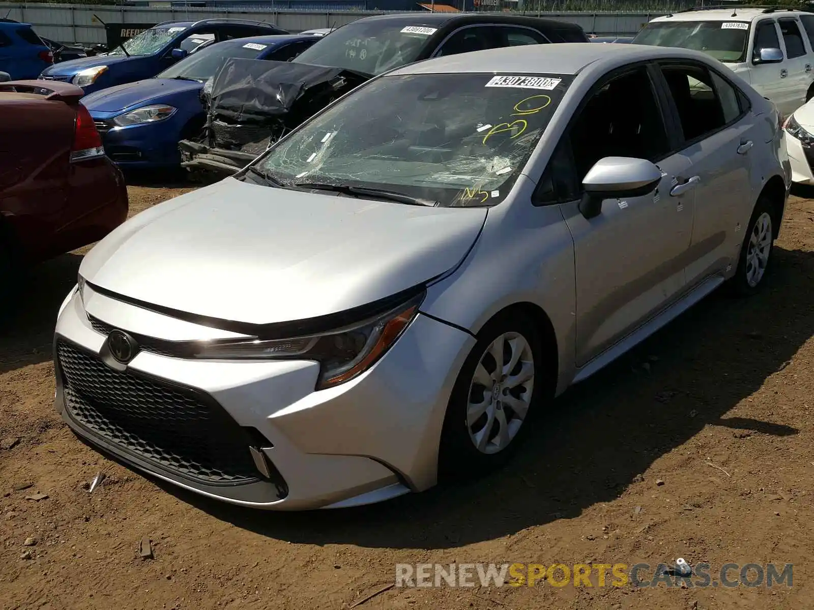 2 Photograph of a damaged car JTDEPRAE9LJ022240 TOYOTA COROLLA 2020