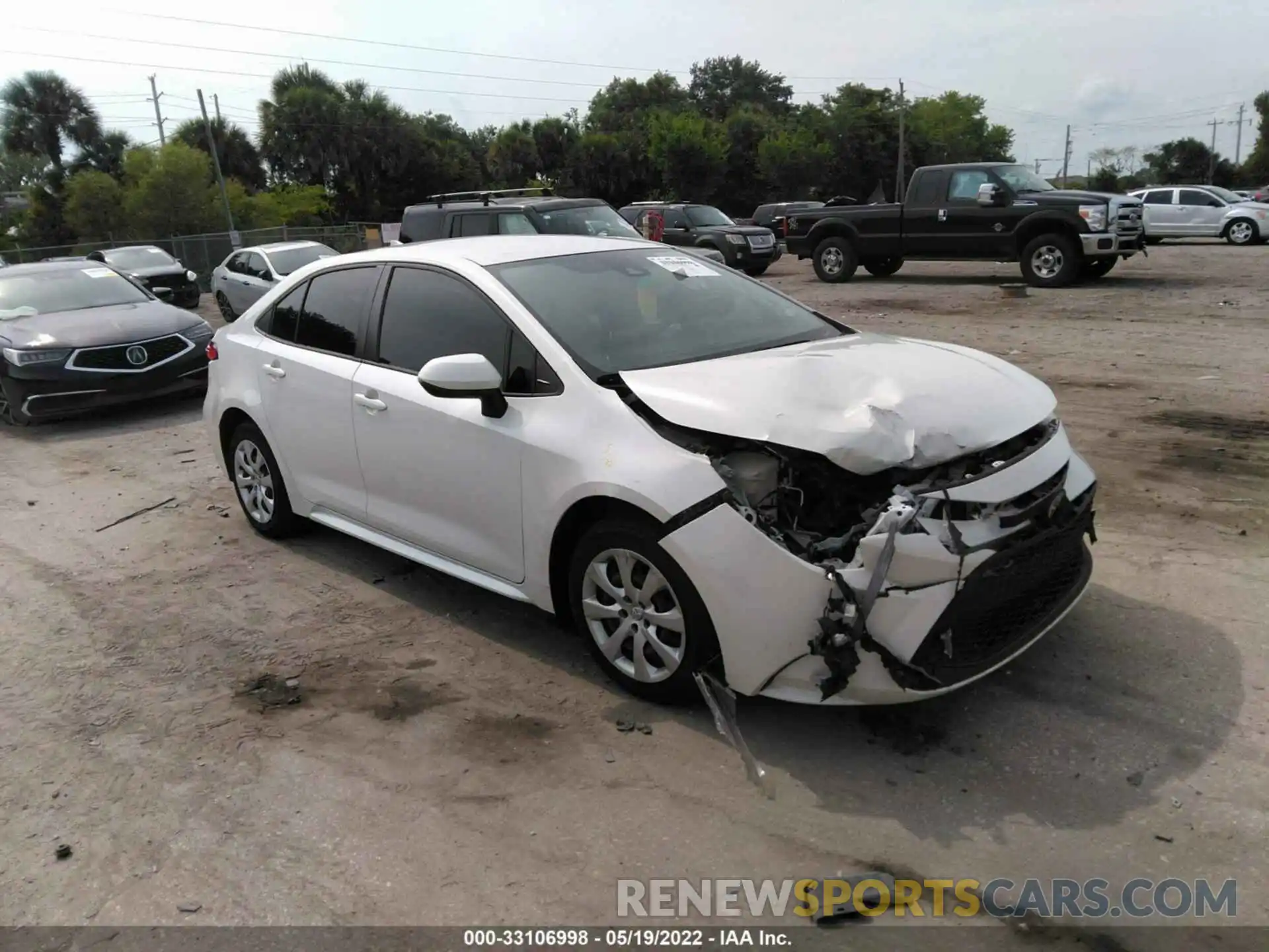 1 Photograph of a damaged car JTDEPRAE9LJ022299 TOYOTA COROLLA 2020