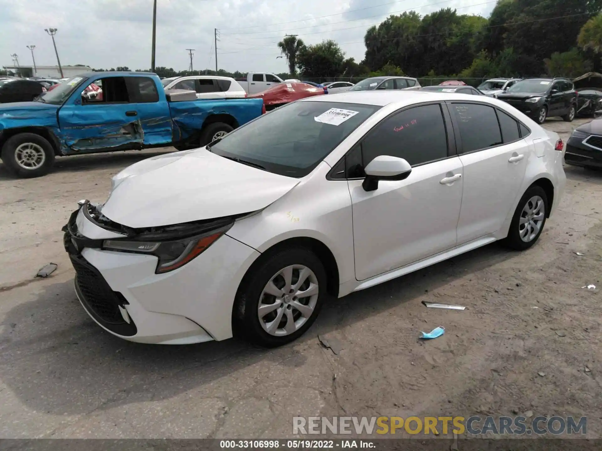 2 Photograph of a damaged car JTDEPRAE9LJ022299 TOYOTA COROLLA 2020