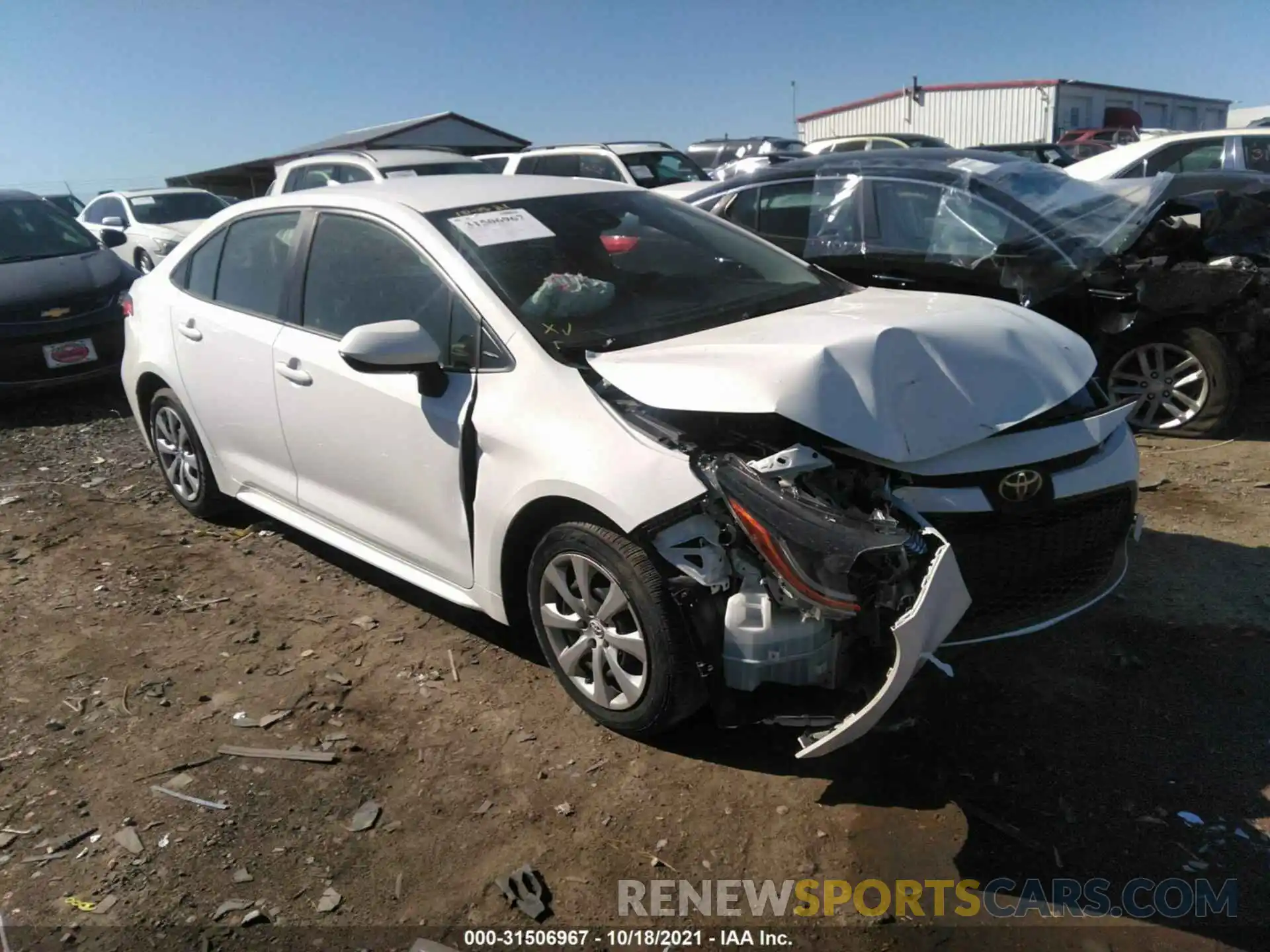 1 Photograph of a damaged car JTDEPRAE9LJ022402 TOYOTA COROLLA 2020