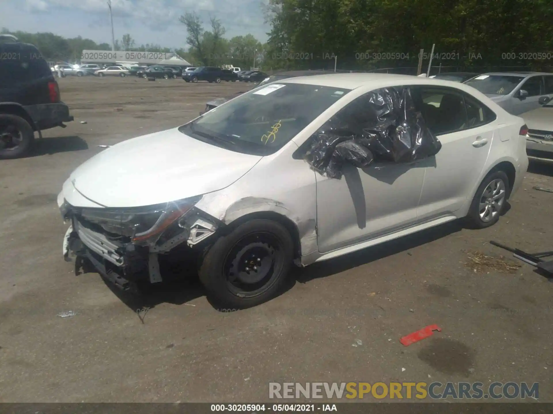 2 Photograph of a damaged car JTDEPRAE9LJ022576 TOYOTA COROLLA 2020