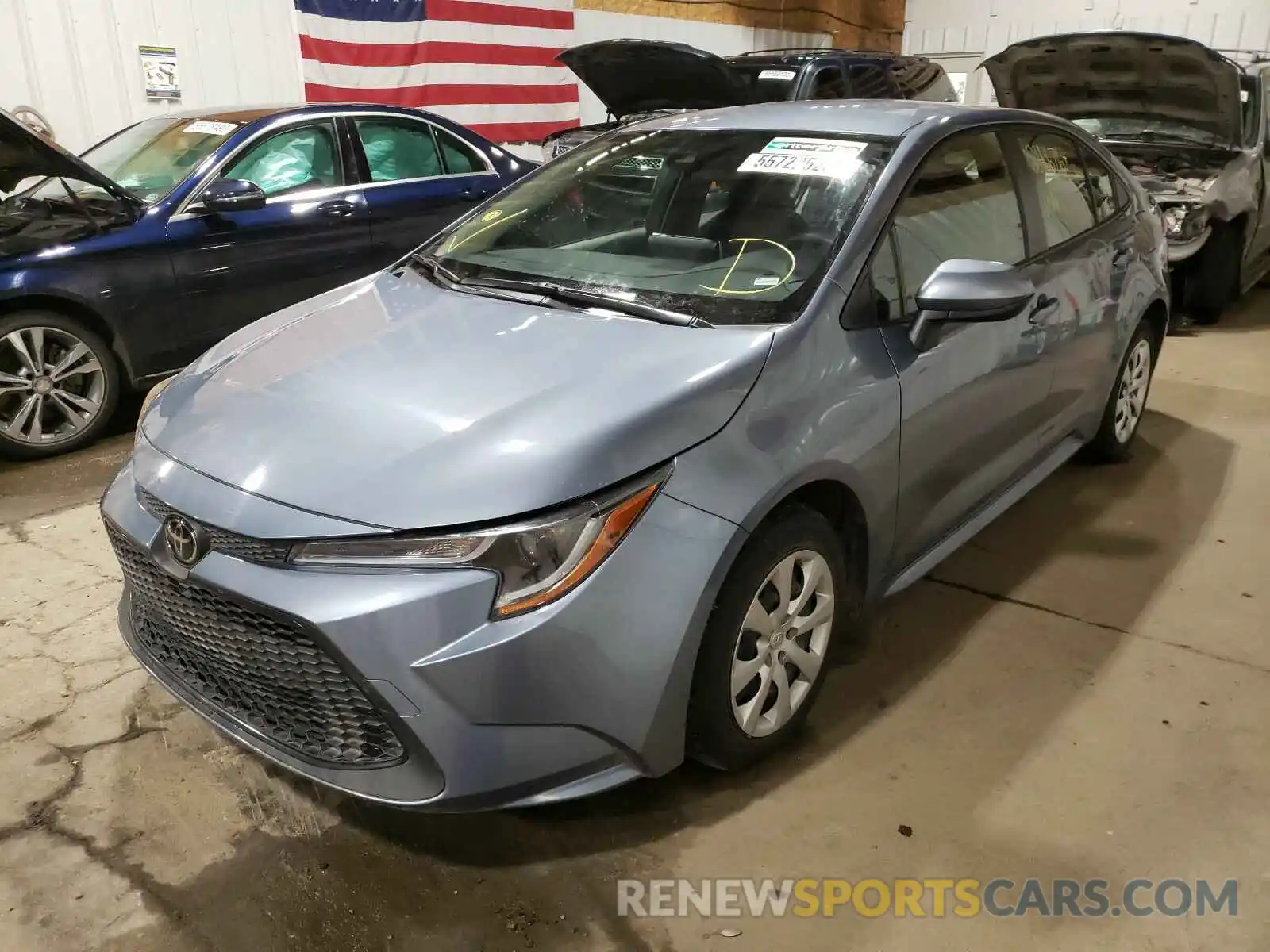 2 Photograph of a damaged car JTDEPRAE9LJ022688 TOYOTA COROLLA 2020