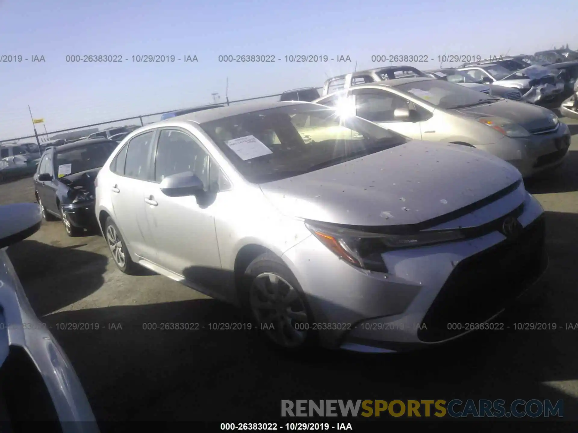 1 Photograph of a damaged car JTDEPRAE9LJ023078 TOYOTA COROLLA 2020