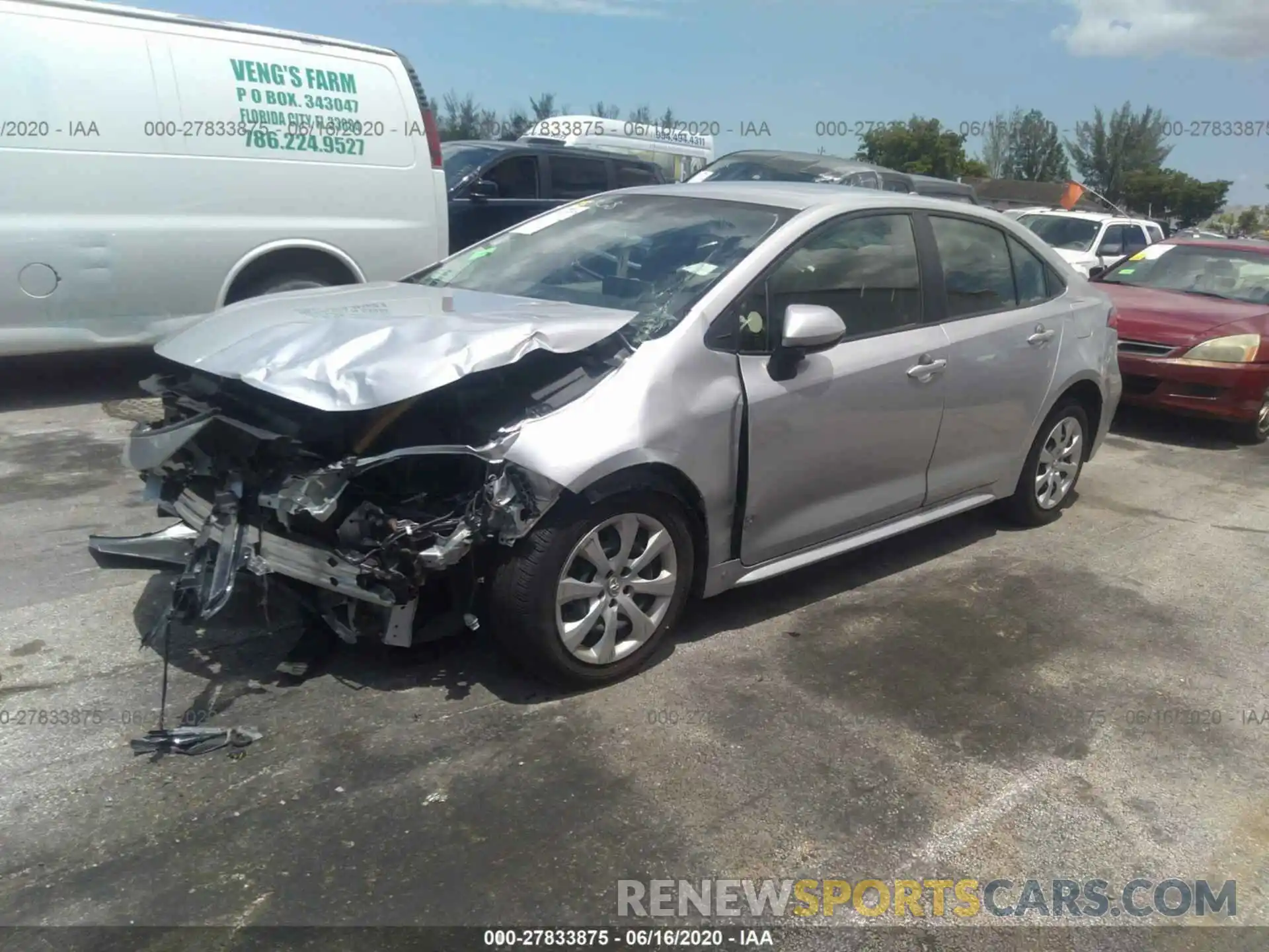 2 Photograph of a damaged car JTDEPRAE9LJ023162 TOYOTA COROLLA 2020