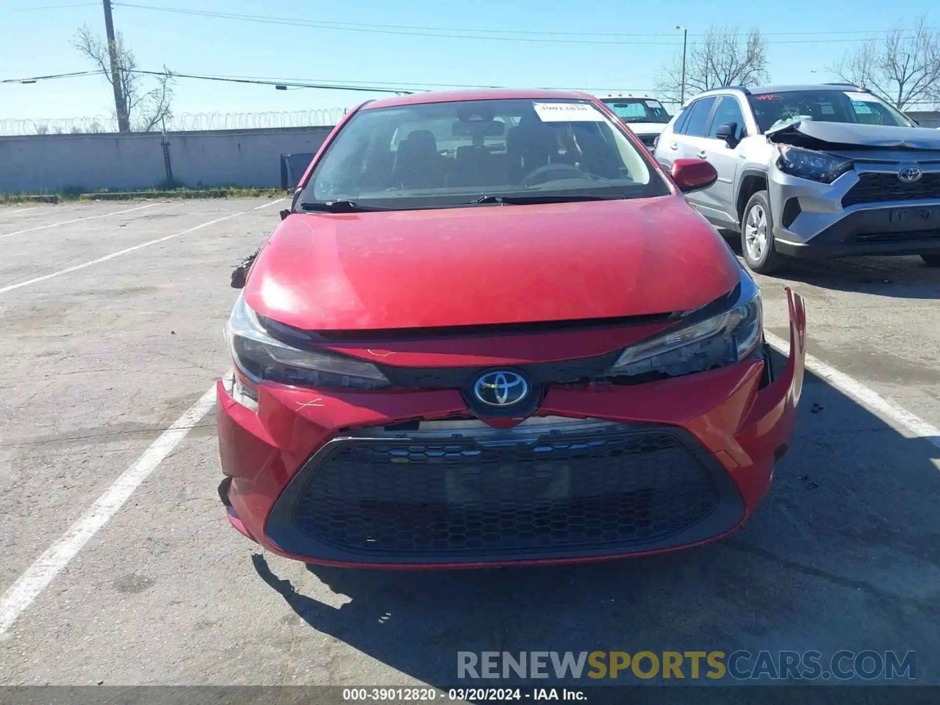 13 Photograph of a damaged car JTDEPRAE9LJ023419 TOYOTA COROLLA 2020