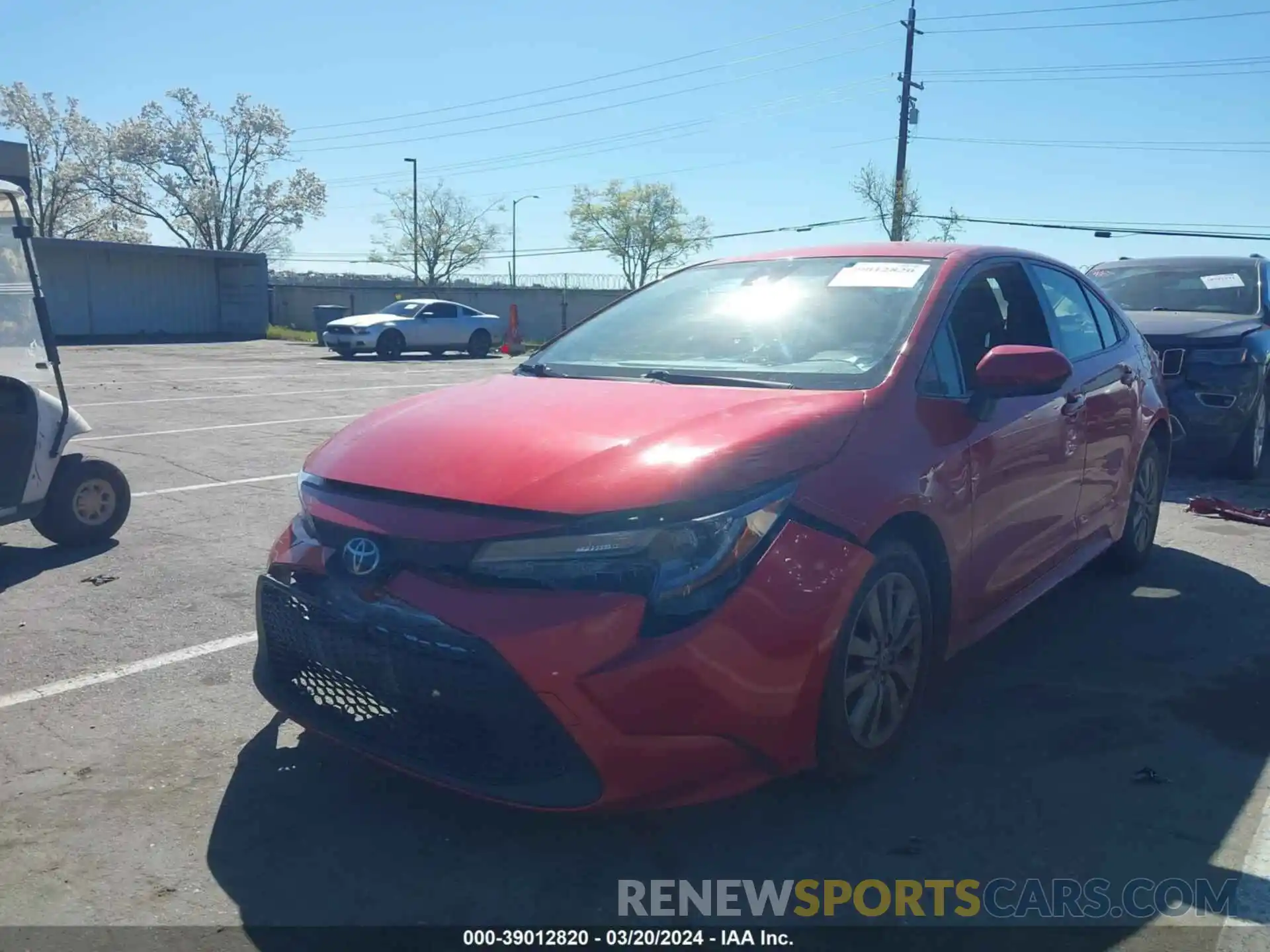 2 Photograph of a damaged car JTDEPRAE9LJ023419 TOYOTA COROLLA 2020