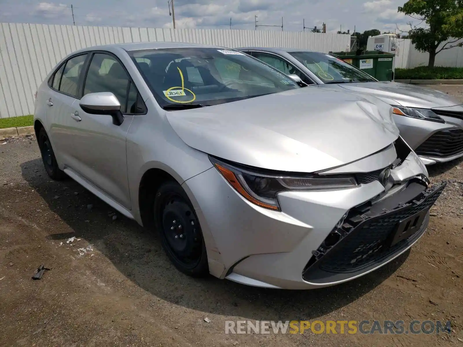 1 Photograph of a damaged car JTDEPRAE9LJ023663 TOYOTA COROLLA 2020