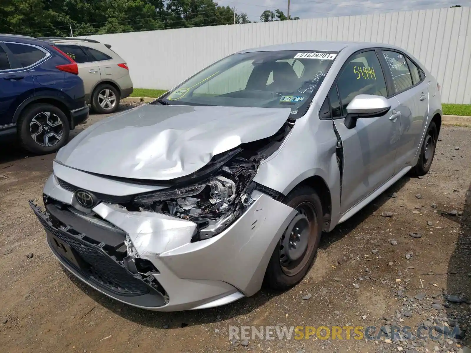 2 Photograph of a damaged car JTDEPRAE9LJ023663 TOYOTA COROLLA 2020