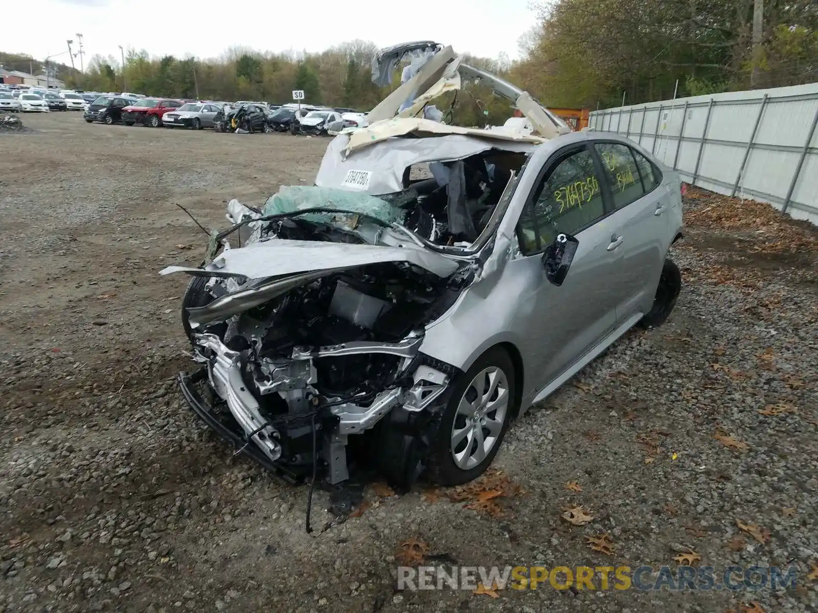 2 Photograph of a damaged car JTDEPRAE9LJ023713 TOYOTA COROLLA 2020