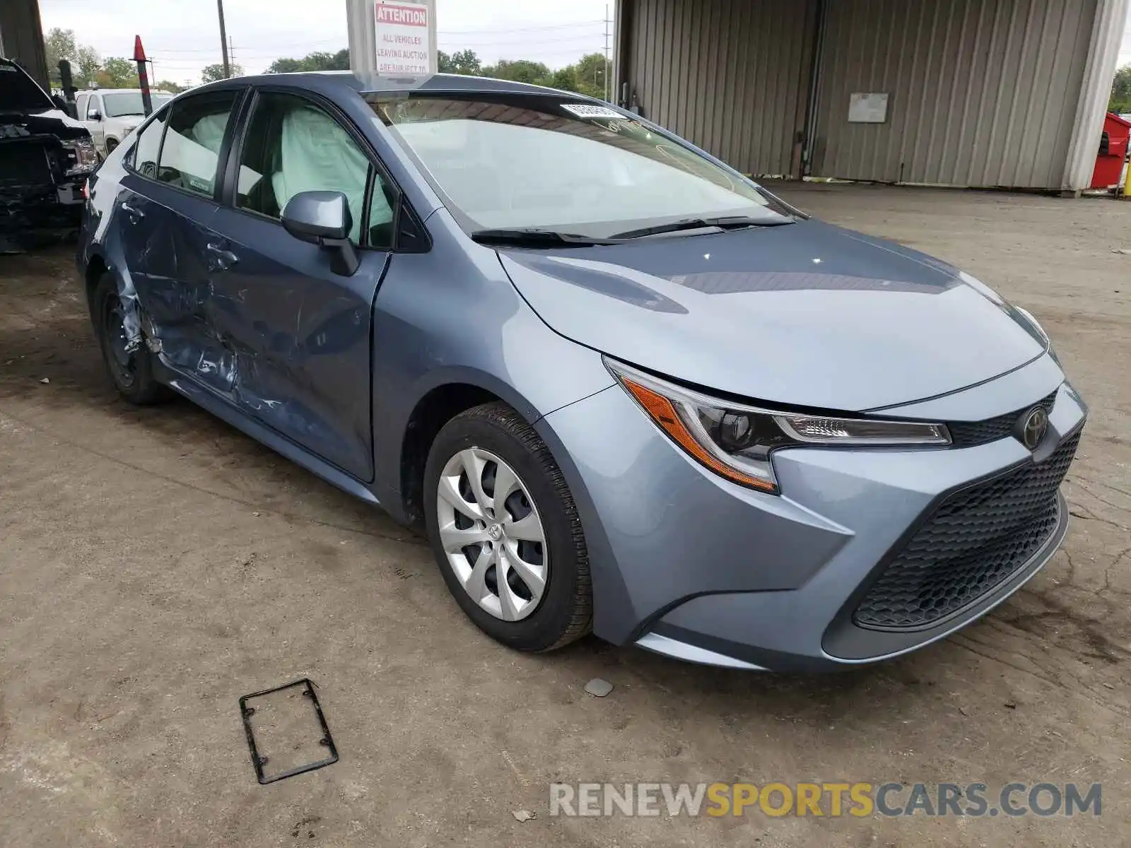 1 Photograph of a damaged car JTDEPRAE9LJ024070 TOYOTA COROLLA 2020