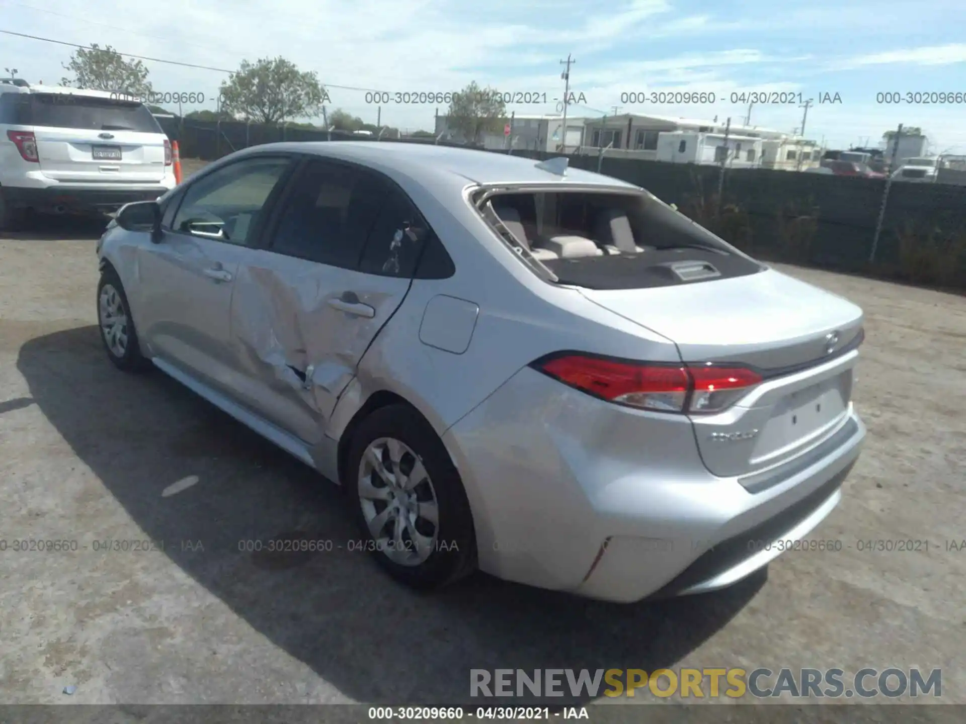 3 Photograph of a damaged car JTDEPRAE9LJ024084 TOYOTA COROLLA 2020