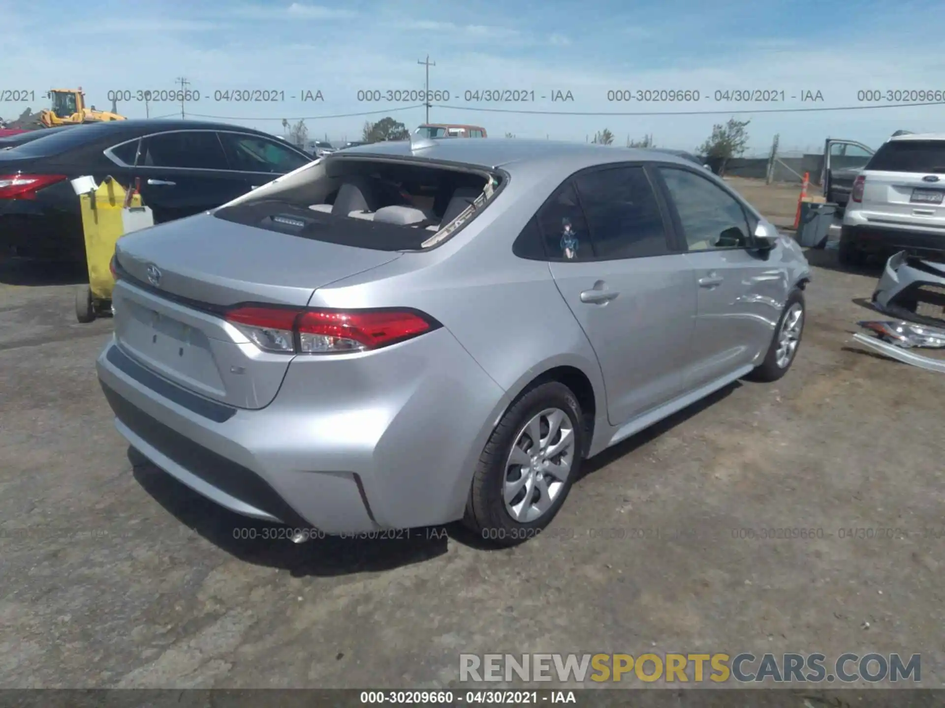 4 Photograph of a damaged car JTDEPRAE9LJ024084 TOYOTA COROLLA 2020