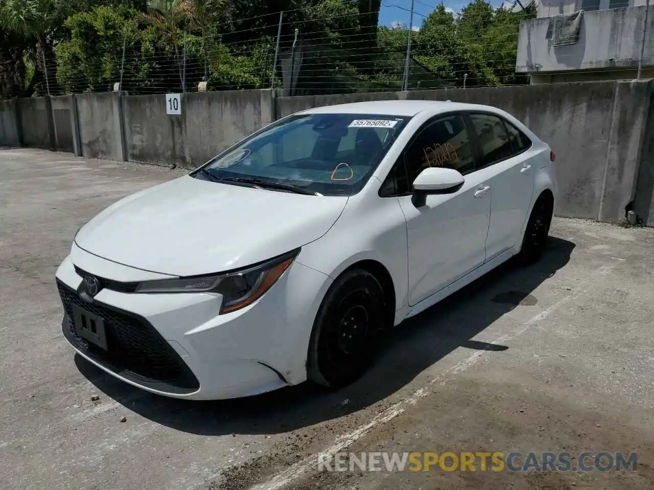 2 Photograph of a damaged car JTDEPRAE9LJ024327 TOYOTA COROLLA 2020