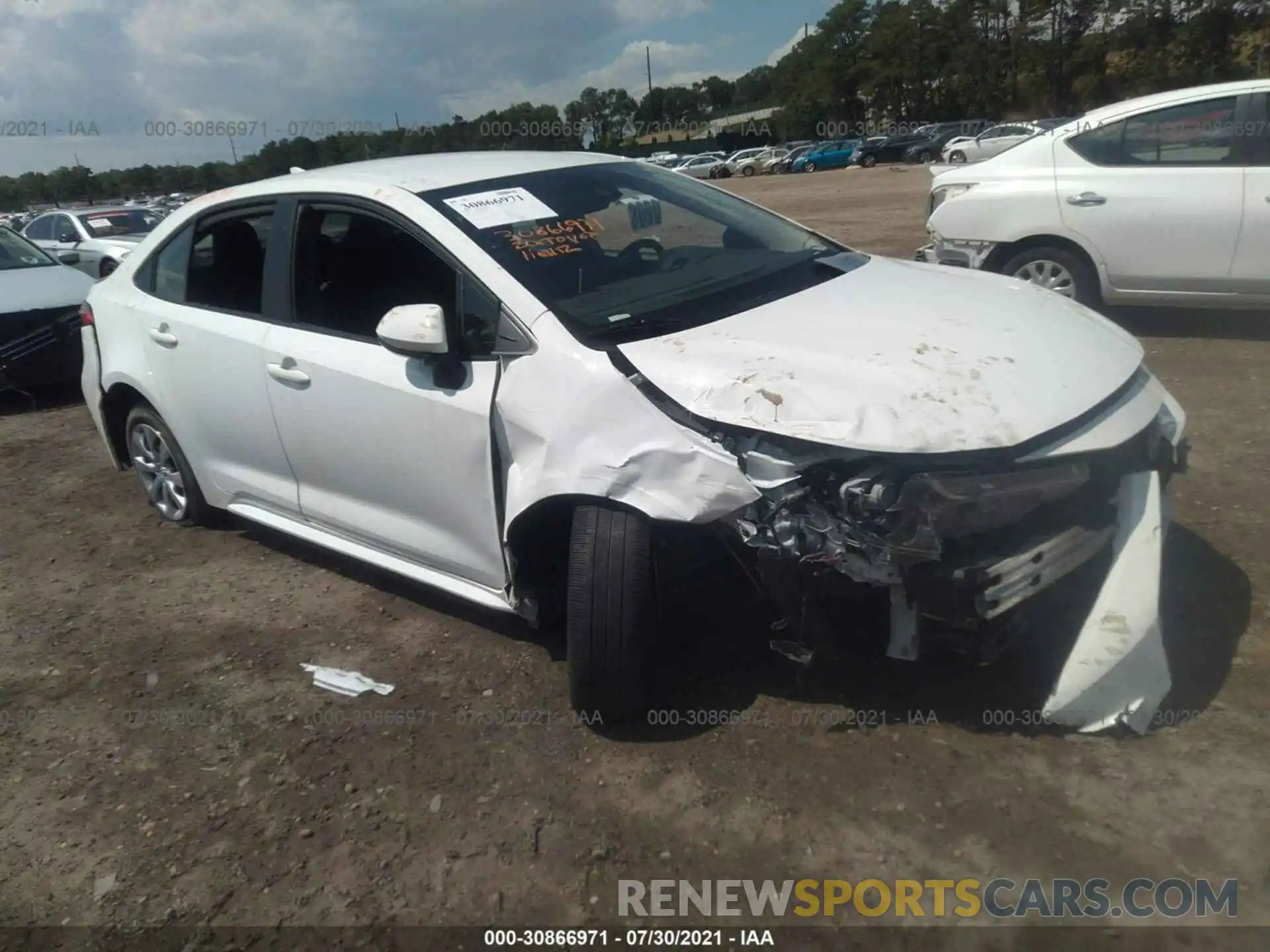 1 Photograph of a damaged car JTDEPRAE9LJ024487 TOYOTA COROLLA 2020