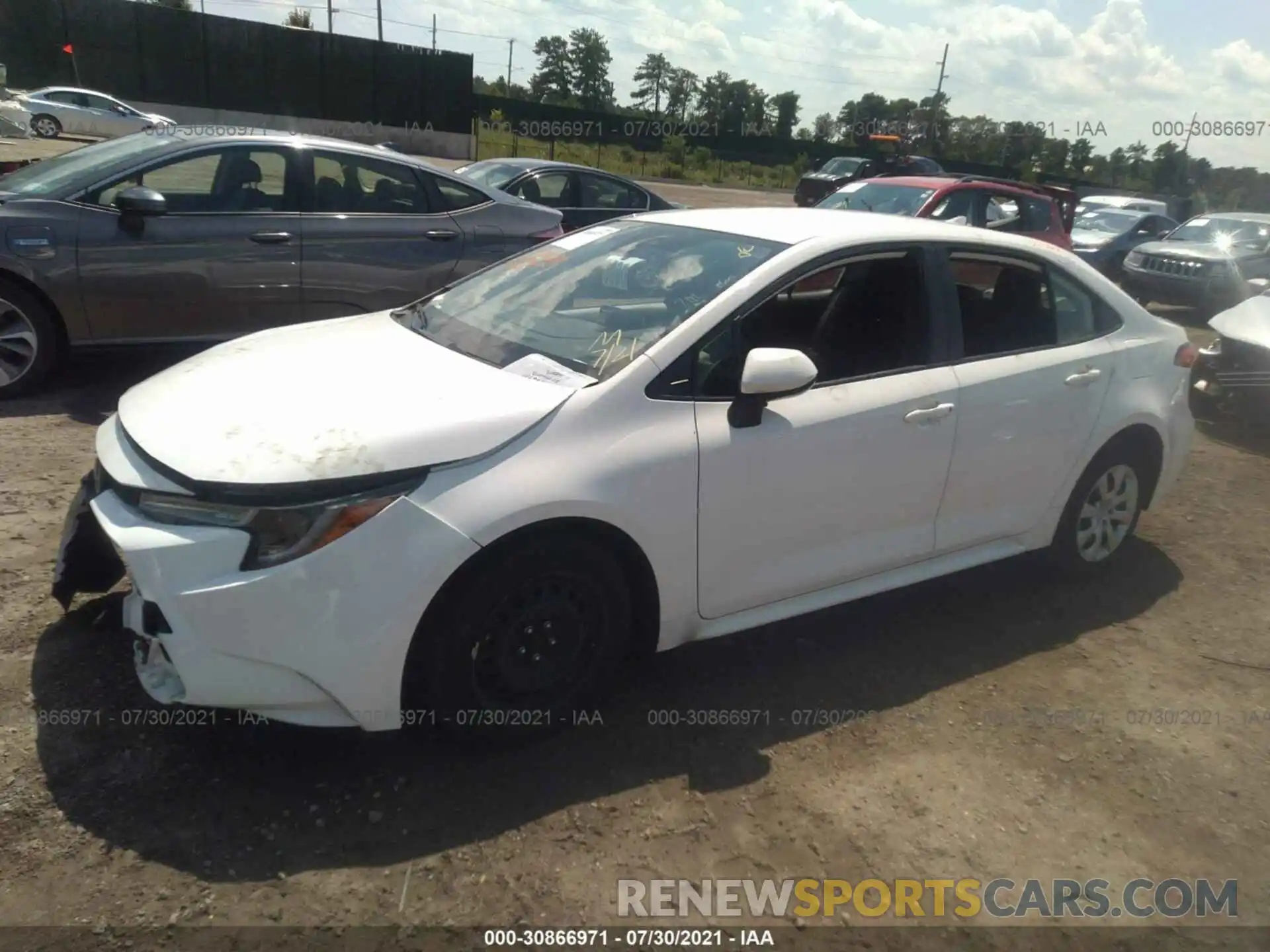 2 Photograph of a damaged car JTDEPRAE9LJ024487 TOYOTA COROLLA 2020