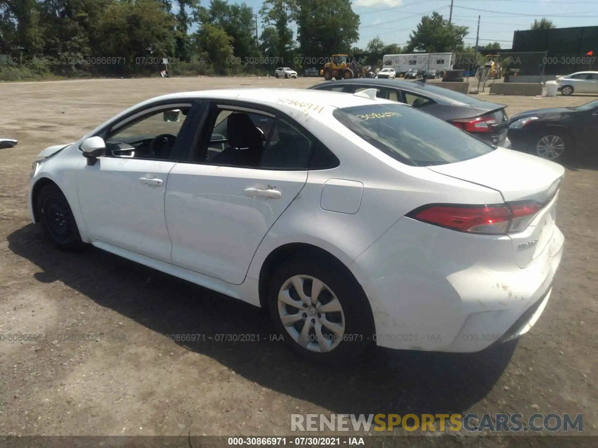 3 Photograph of a damaged car JTDEPRAE9LJ024487 TOYOTA COROLLA 2020