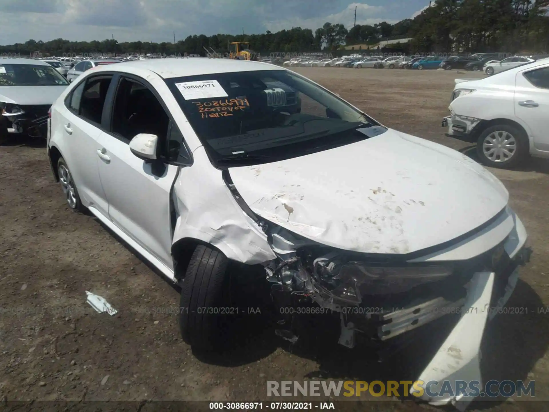 6 Photograph of a damaged car JTDEPRAE9LJ024487 TOYOTA COROLLA 2020