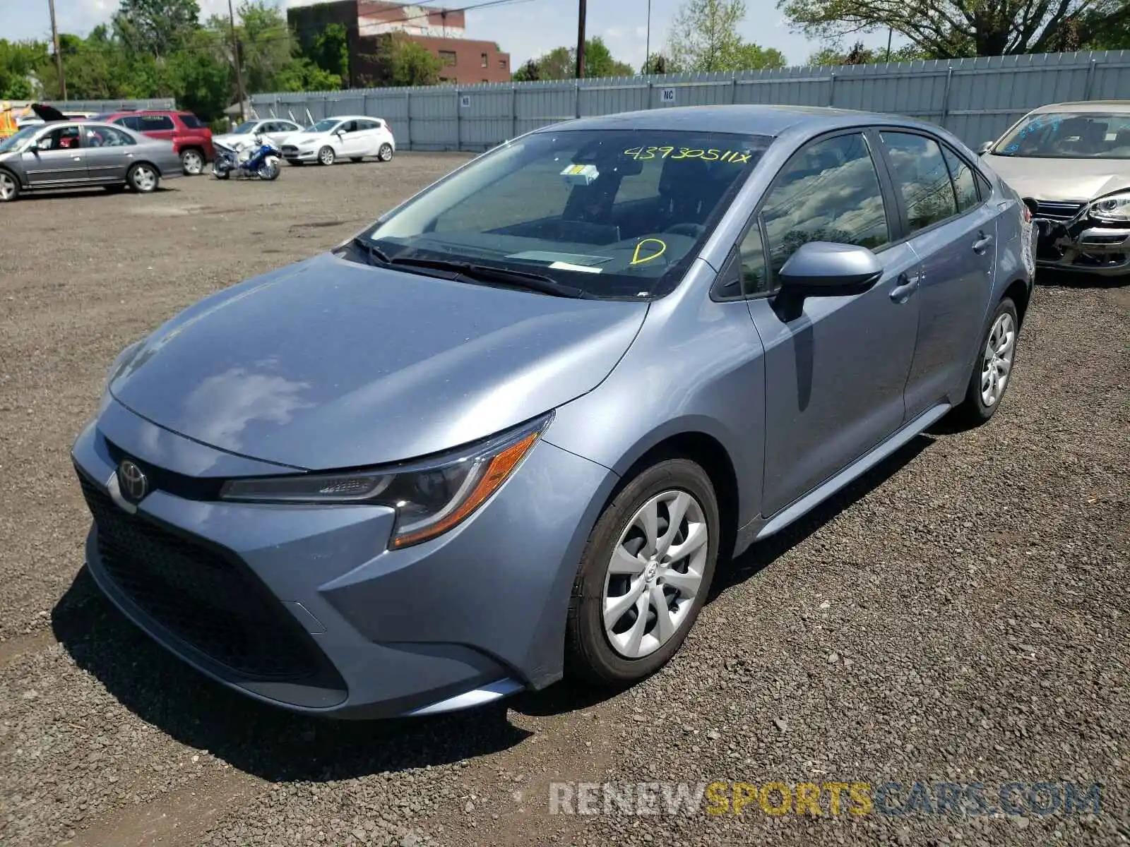 2 Photograph of a damaged car JTDEPRAE9LJ024859 TOYOTA COROLLA 2020