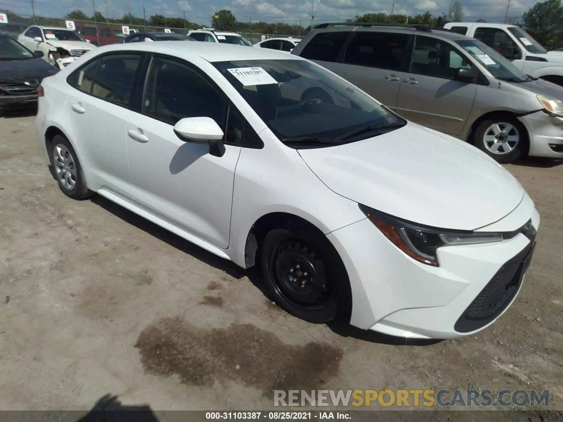 1 Photograph of a damaged car JTDEPRAE9LJ024912 TOYOTA COROLLA 2020