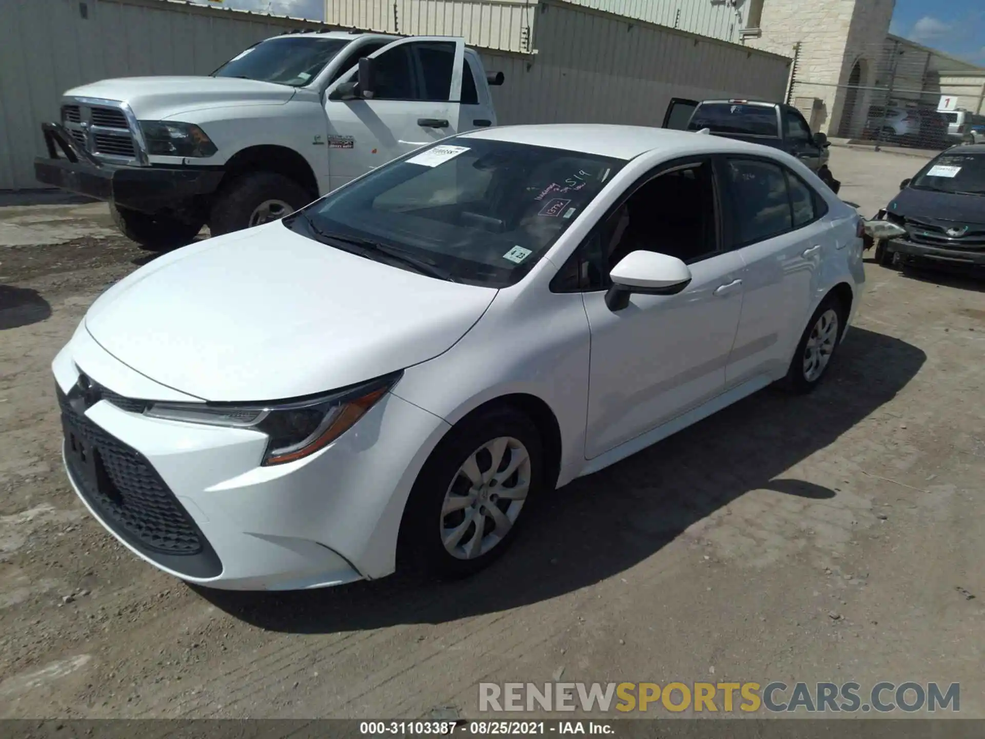 2 Photograph of a damaged car JTDEPRAE9LJ024912 TOYOTA COROLLA 2020