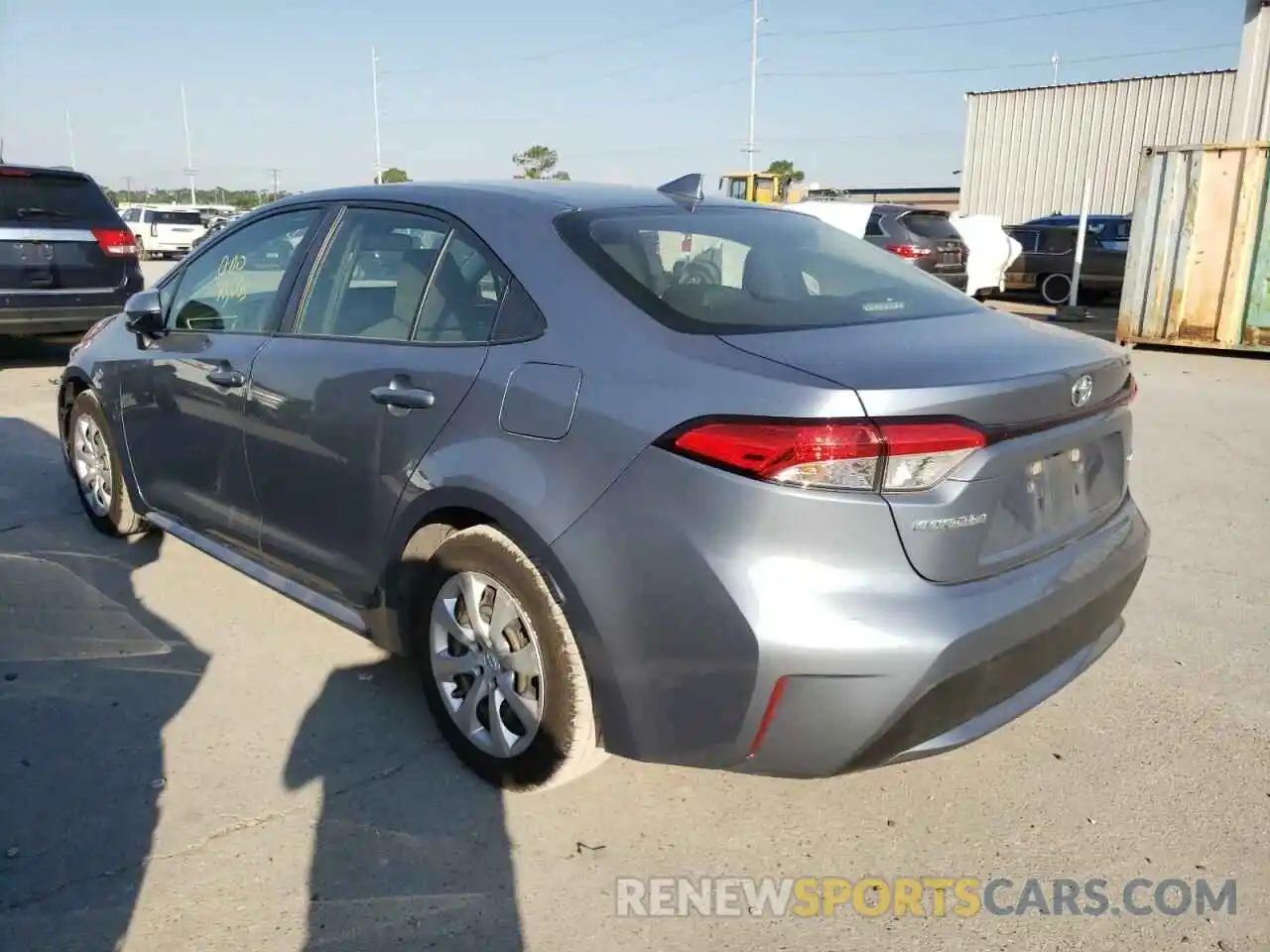 3 Photograph of a damaged car JTDEPRAE9LJ024926 TOYOTA COROLLA 2020