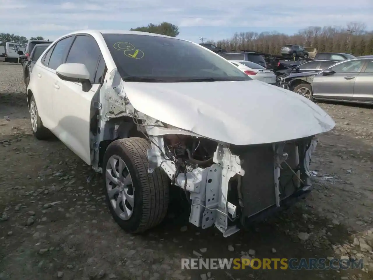 1 Photograph of a damaged car JTDEPRAE9LJ025803 TOYOTA COROLLA 2020