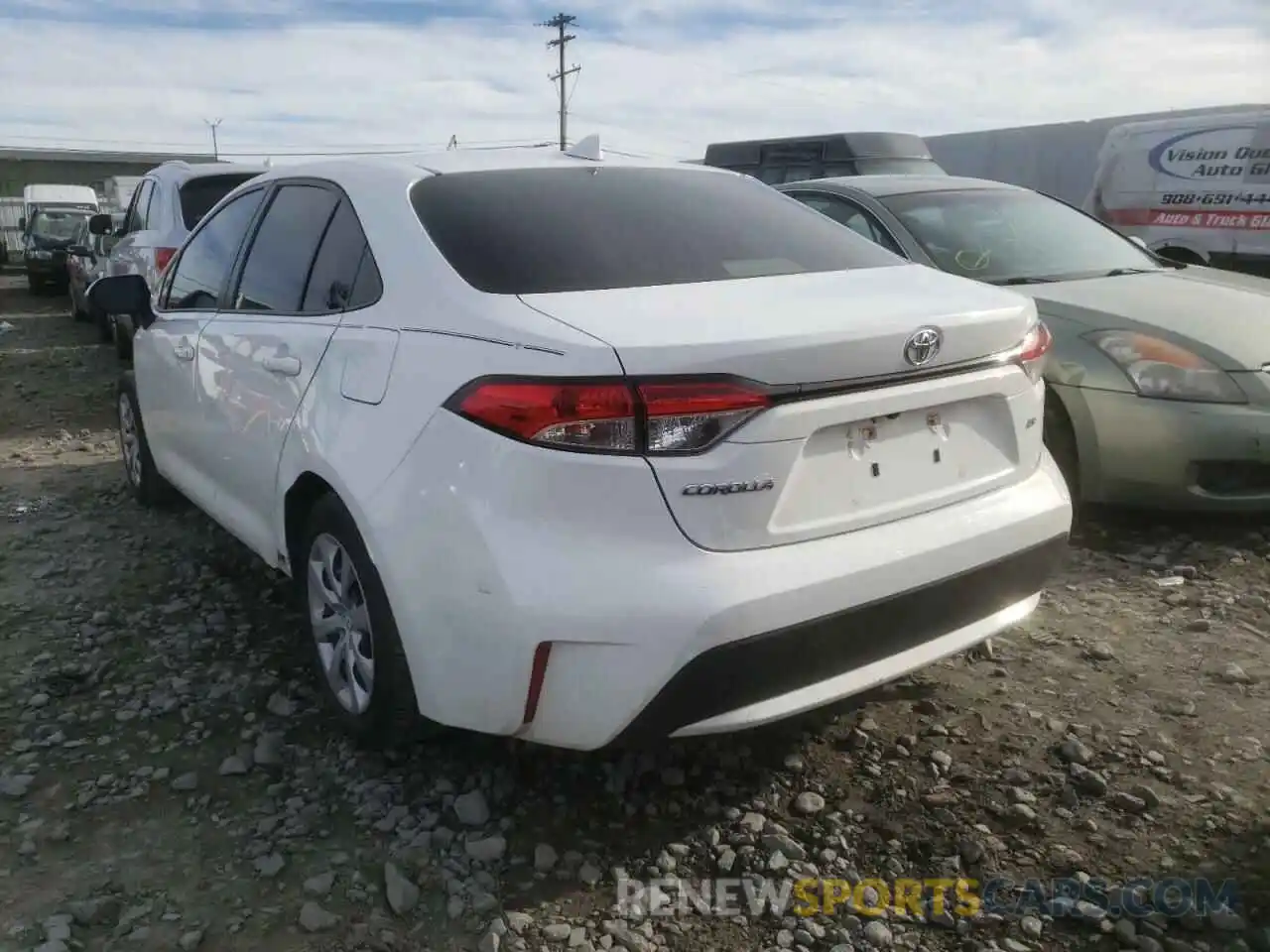 3 Photograph of a damaged car JTDEPRAE9LJ025803 TOYOTA COROLLA 2020