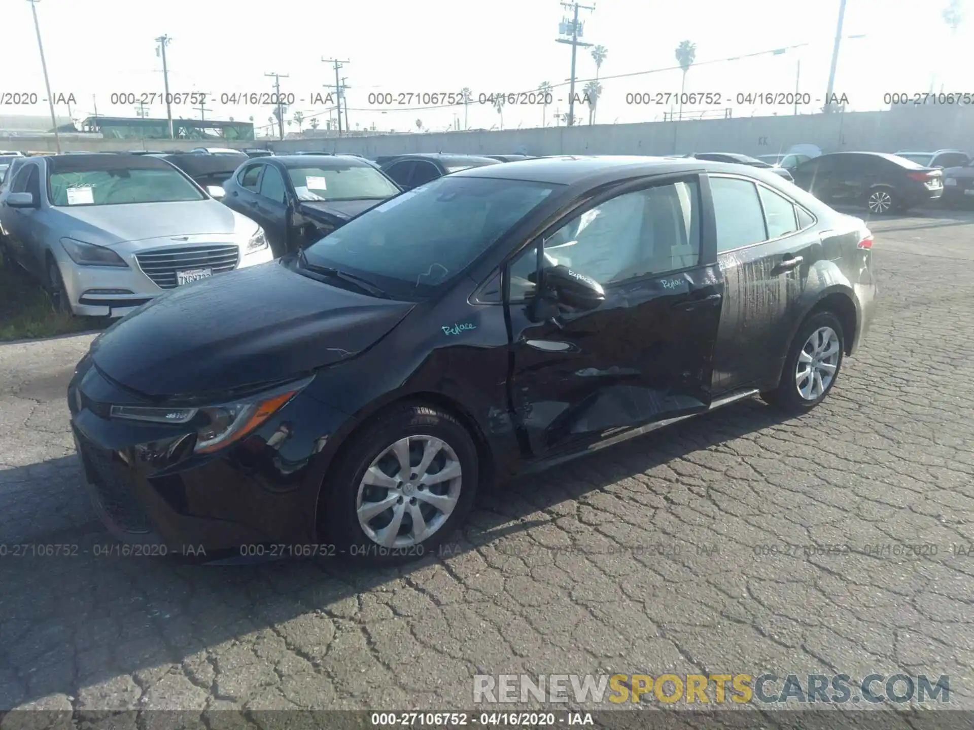 2 Photograph of a damaged car JTDEPRAE9LJ025879 TOYOTA COROLLA 2020