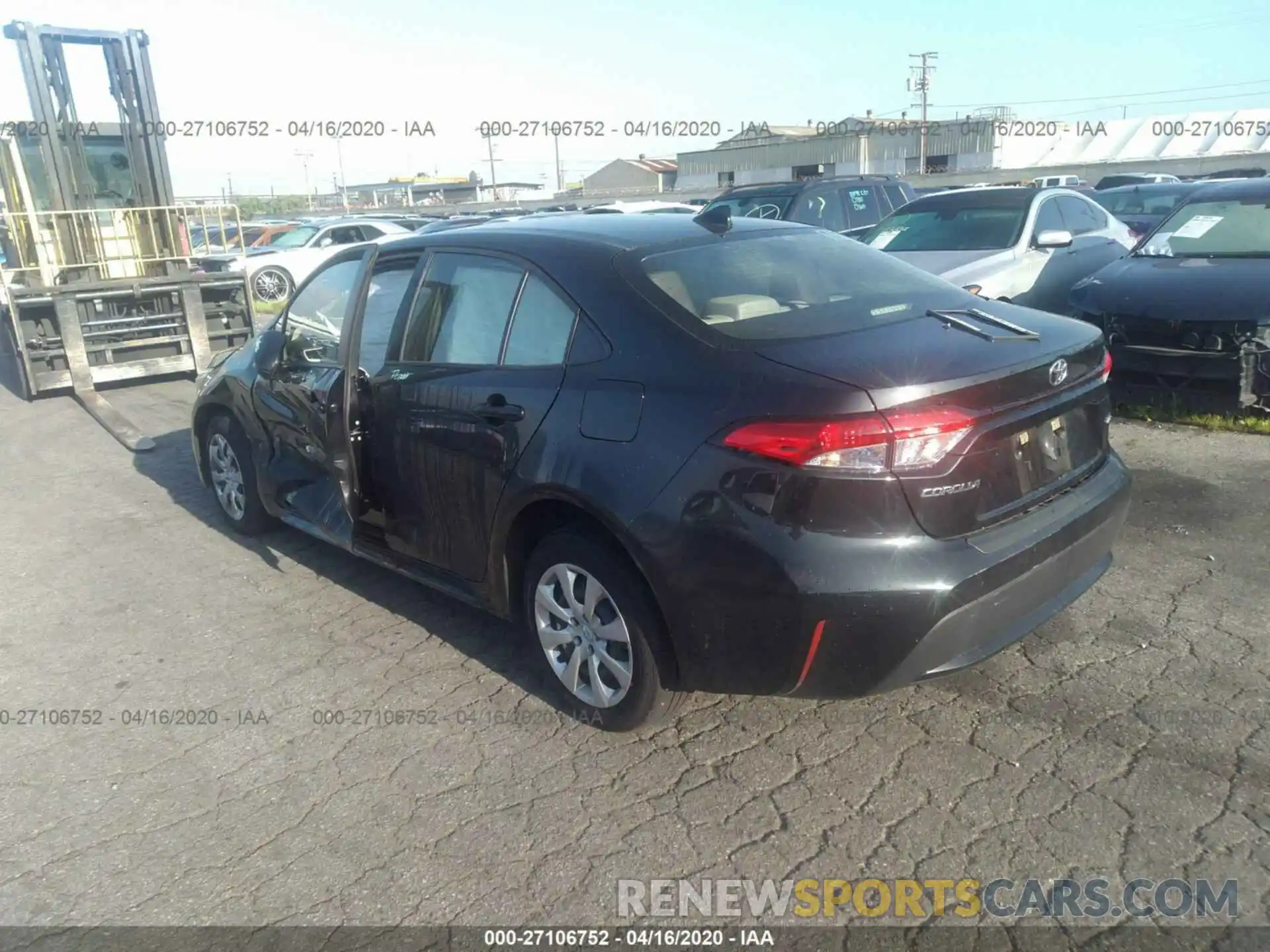 3 Photograph of a damaged car JTDEPRAE9LJ025879 TOYOTA COROLLA 2020