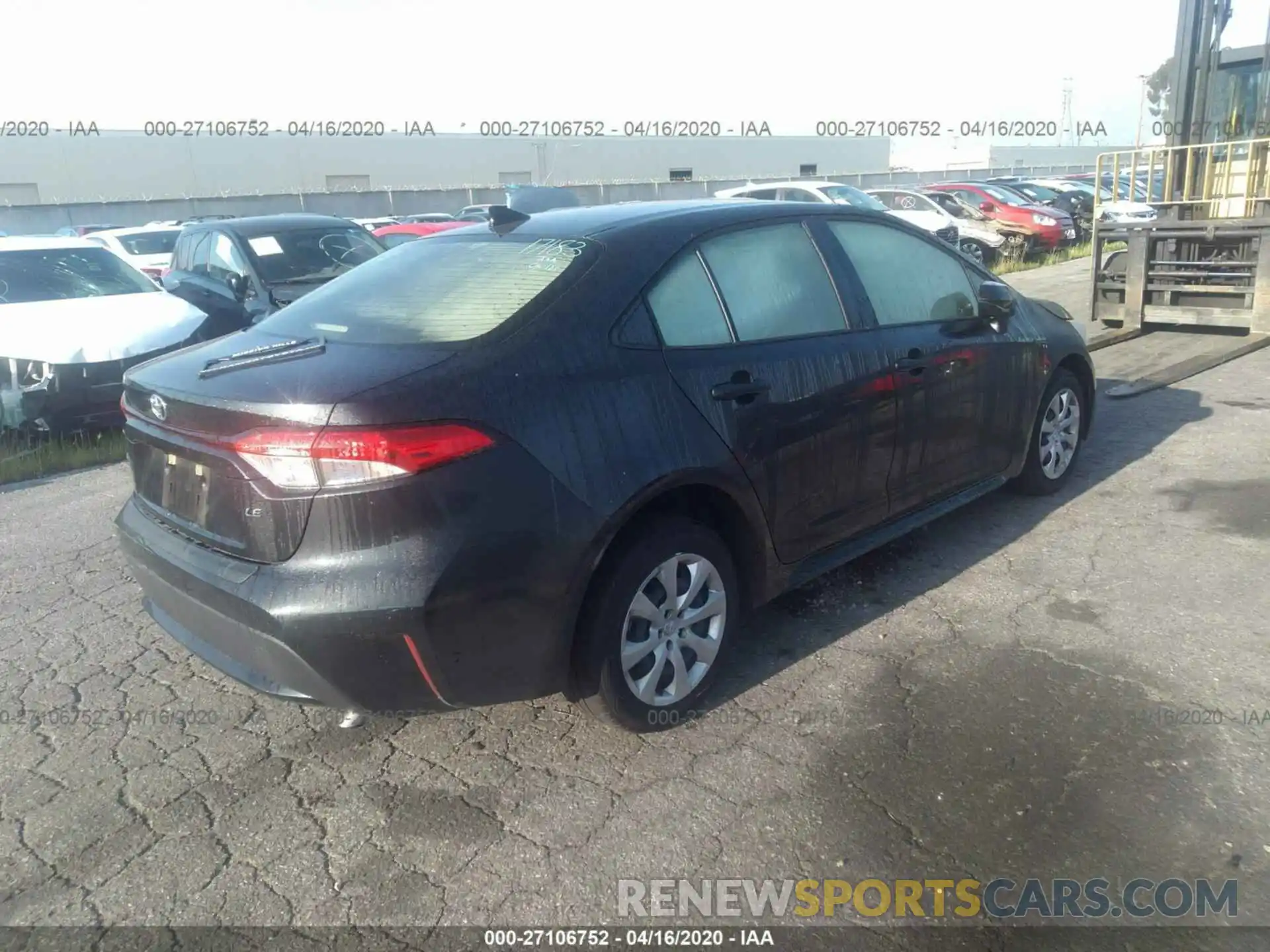 4 Photograph of a damaged car JTDEPRAE9LJ025879 TOYOTA COROLLA 2020